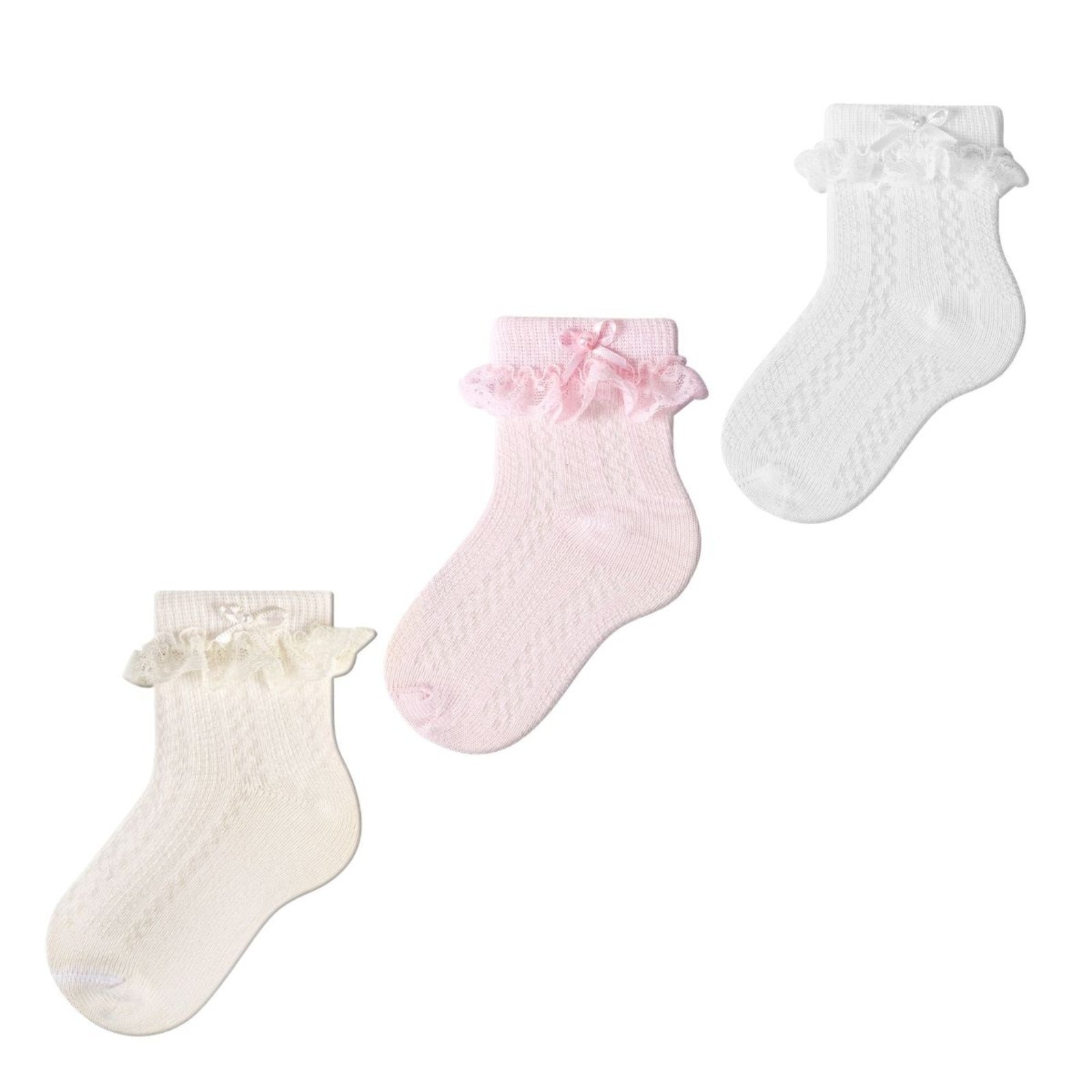 Infantil - Kit 3 Meia festa menina meia , perfeita para as pequenas , usar em qualquer momento