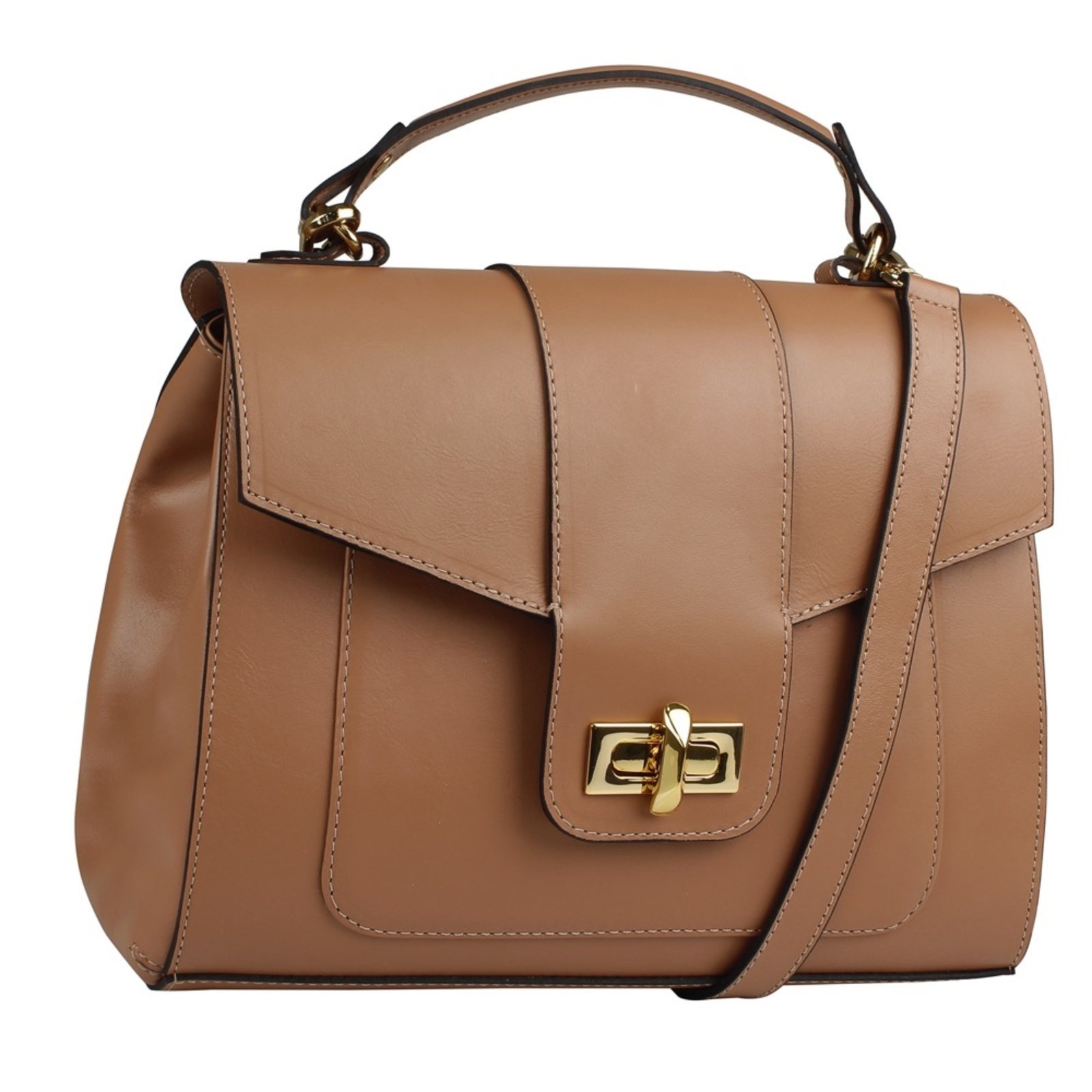 Bolsa Grande Linea Bella 6089 Marrom Claro