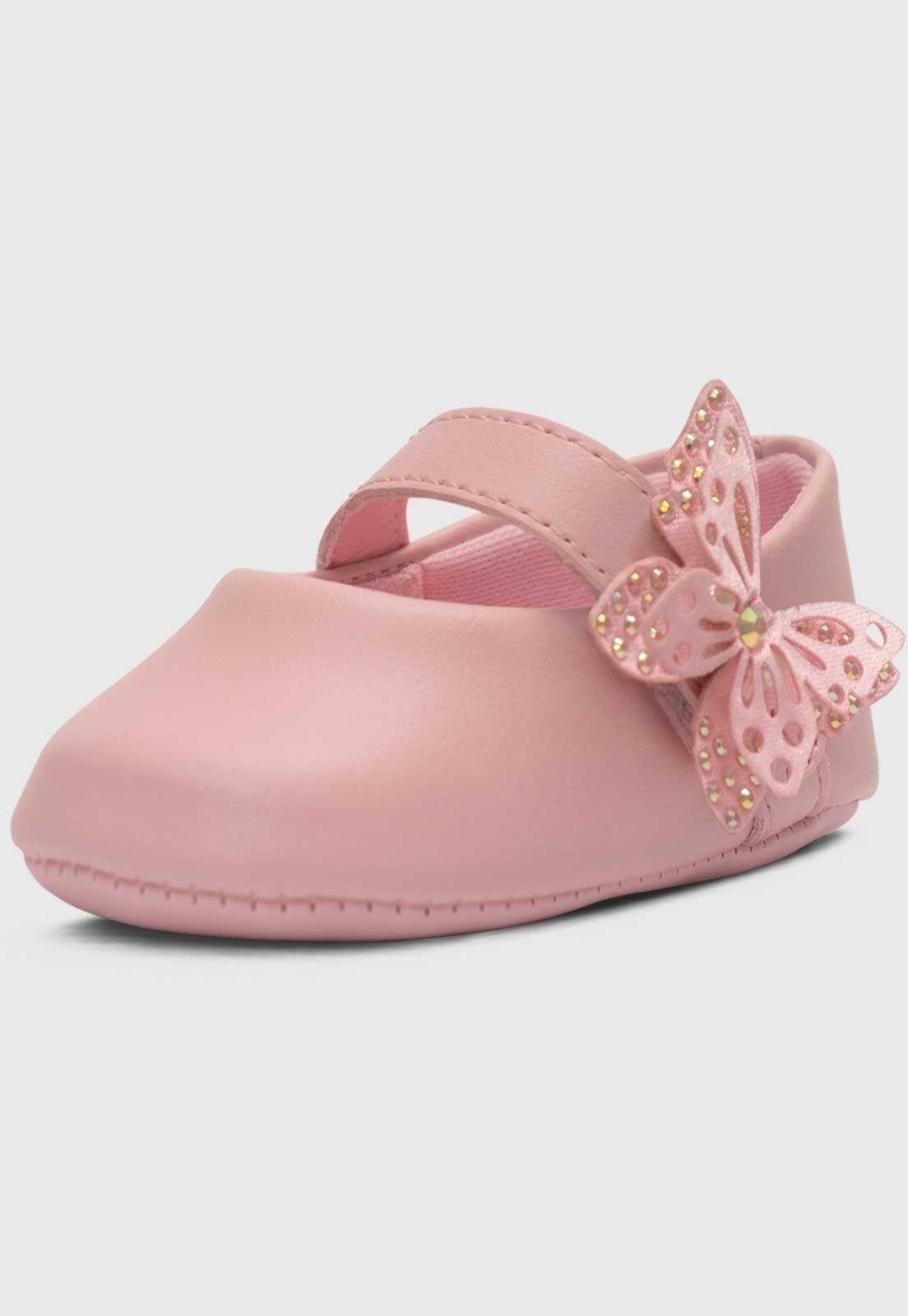 Infantil – Sapatinho Pópidi Menina Sapatilha Borboleta Rosa
