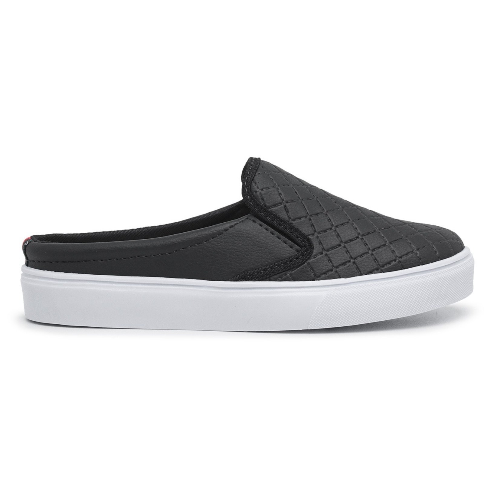 Vista 3 Mule Slip On Babuche Tênis Casual Feminino Solado Flat Emborrachado Confortável Prático Macio FRANCA GRIFFE preto FRANCA GRIFFE preto