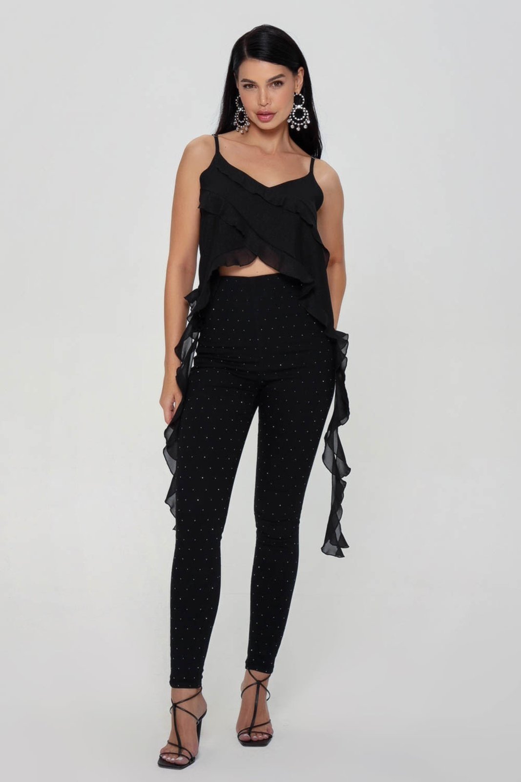CALÇA JEGGING RESINADO SHINE UNICA Gatabakana