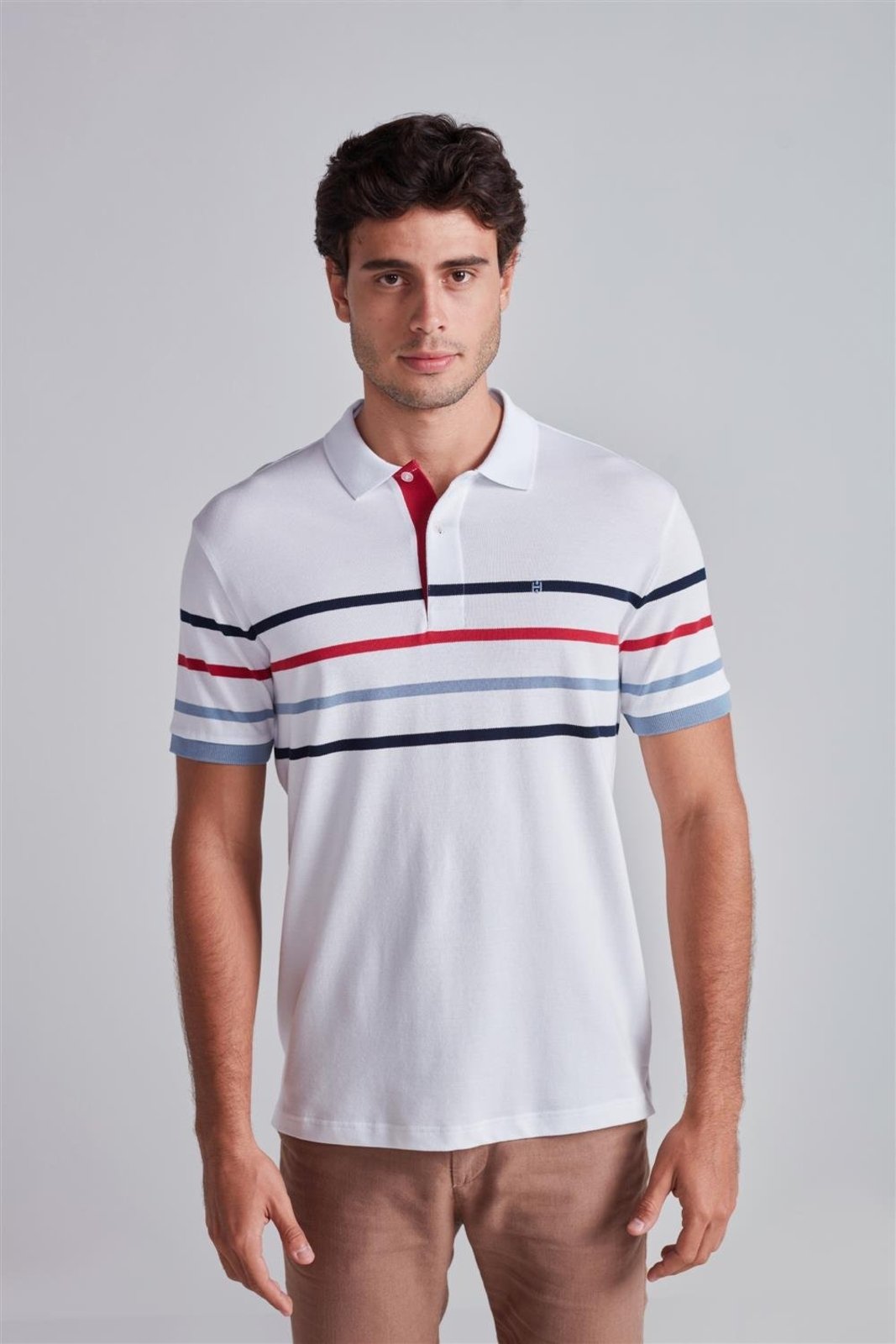 HIGHSTIL Camisa Polo Piquet Slim Fit - Branco
