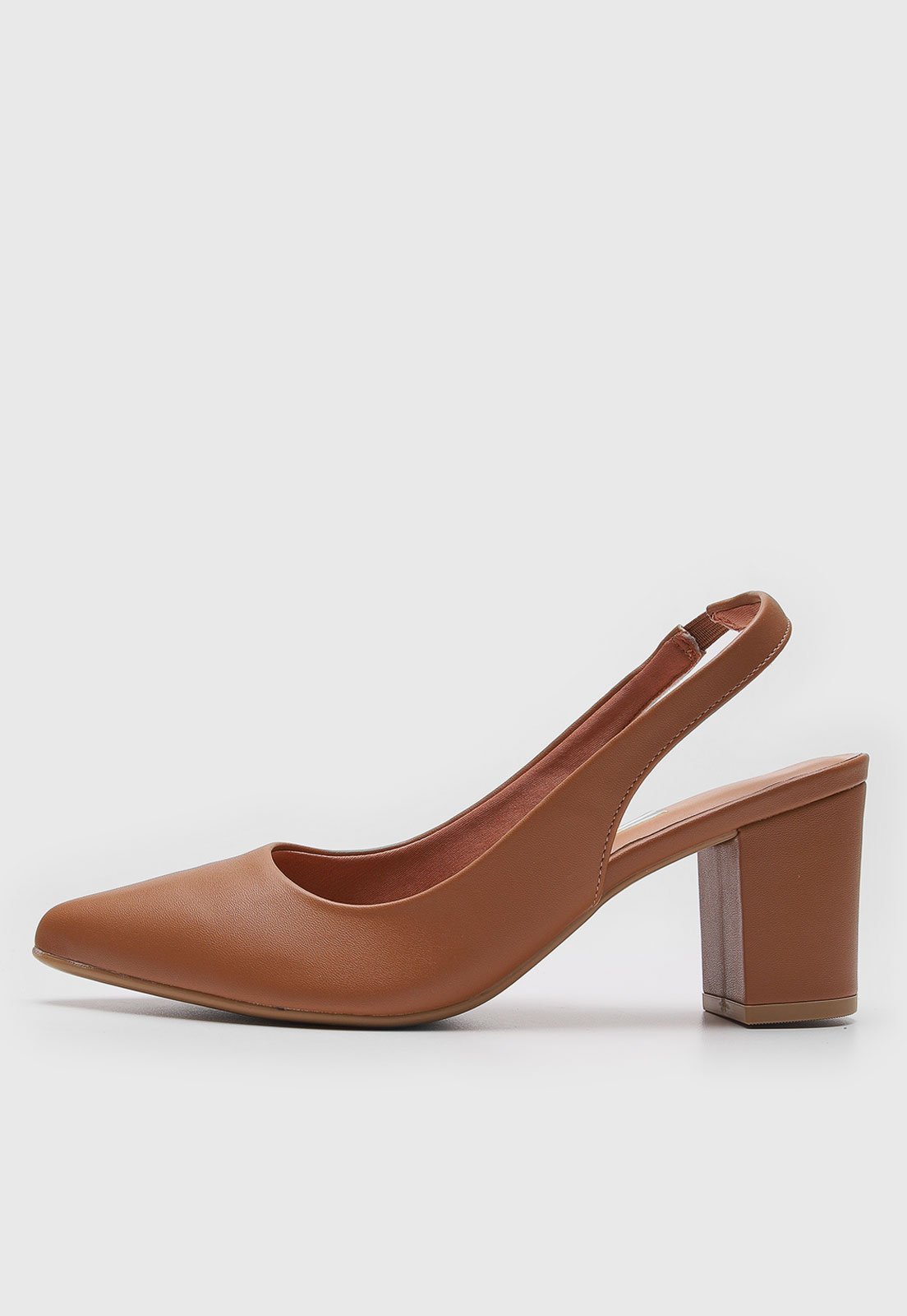 Scarpin Slingback Vizzano Liso Caramelo