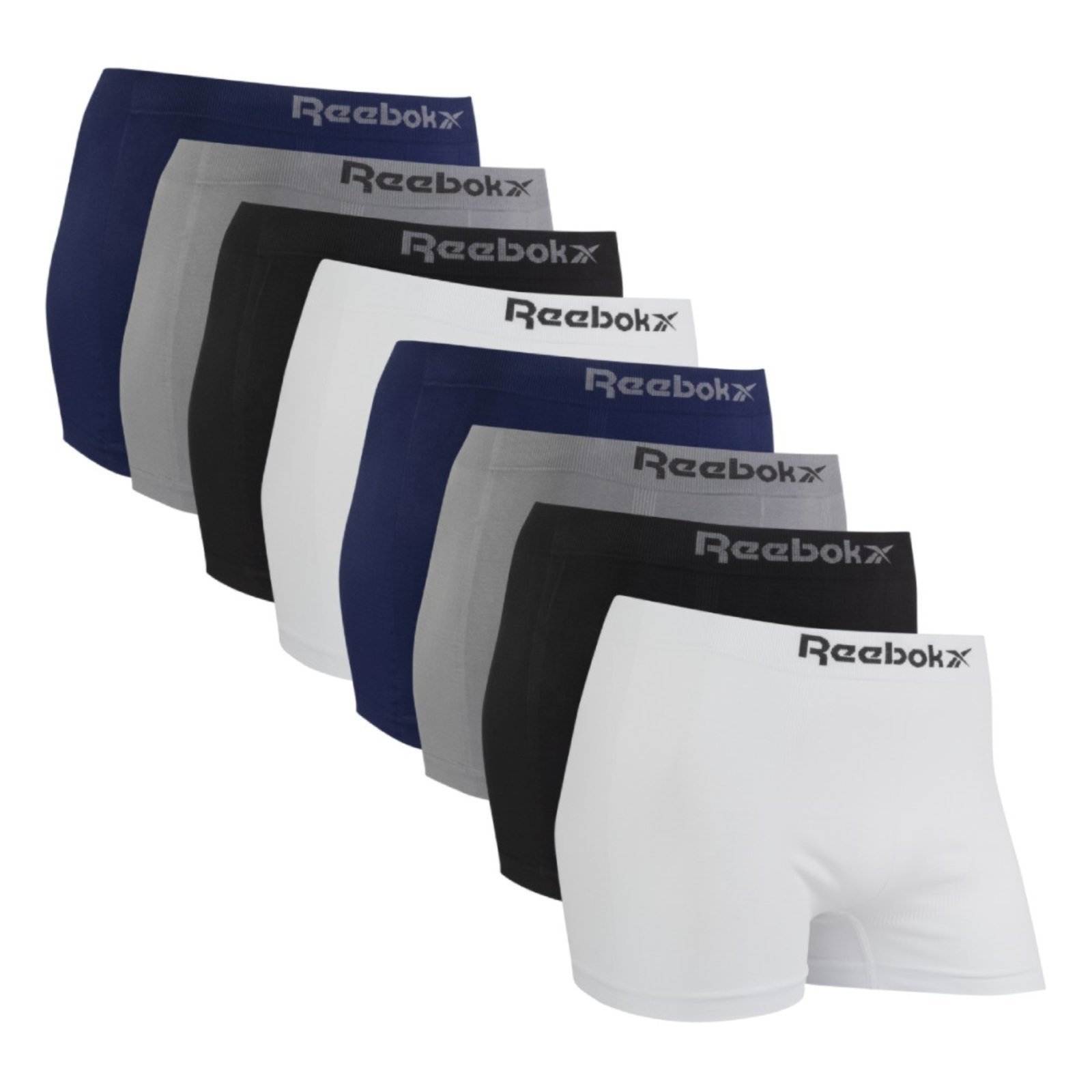 Vista 3 Kit 8 Cuecas Reebok Boxer Classic Microfibra Sortido multicolorido Reebok multicolorido