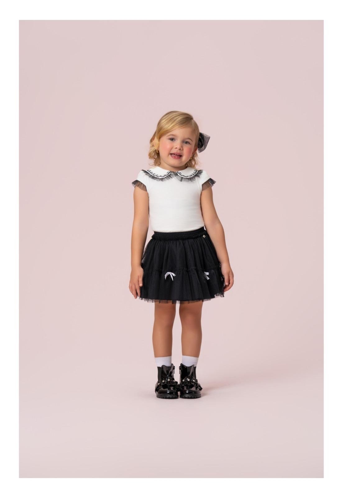 Infantil - Conjunto Menina Festa Saia Petit Cherie 10 Off-white