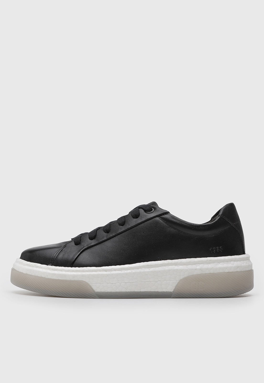 Tênis de Couro Masculino Democrata Casual Preto