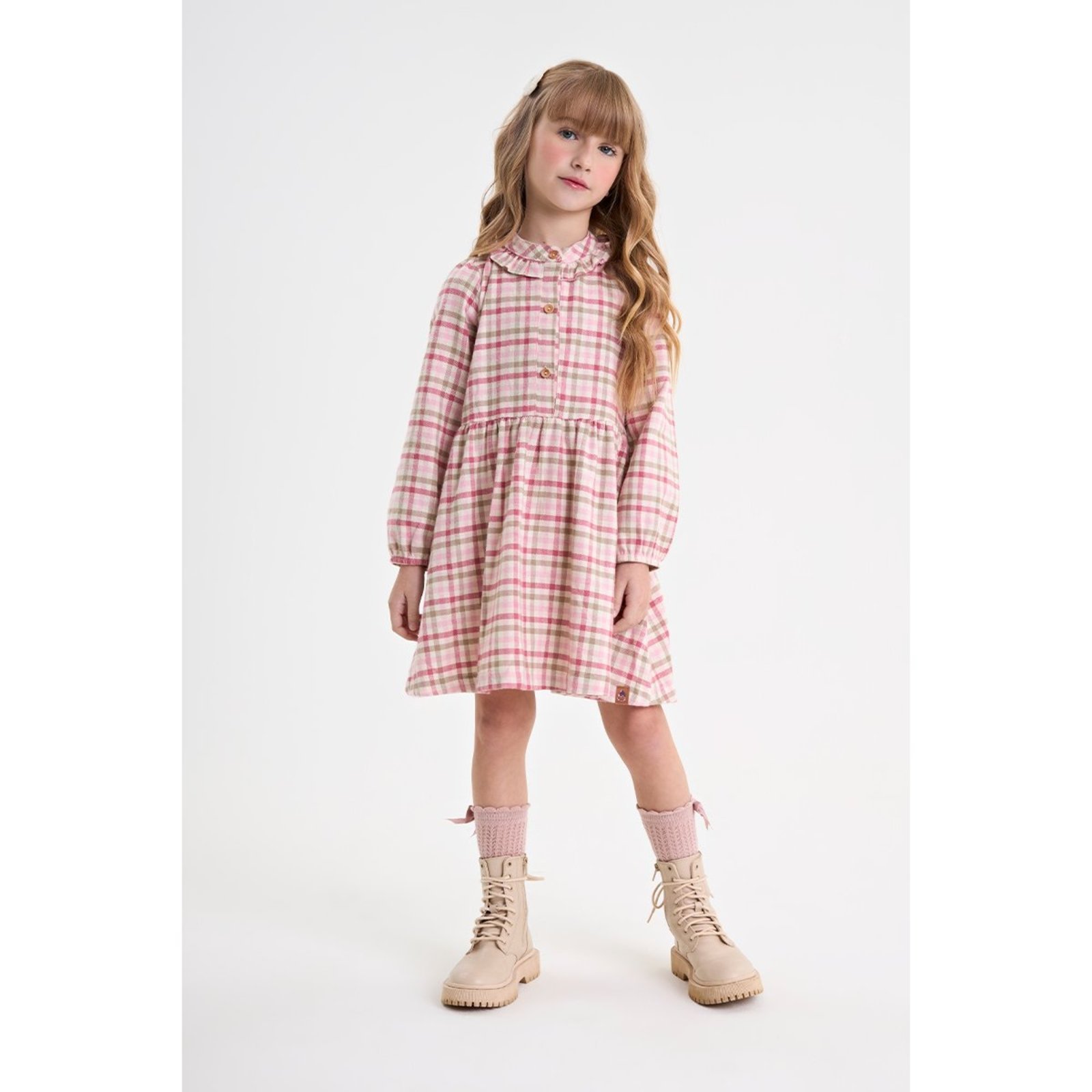 Infantil - Vestido Feminino Xadrez
