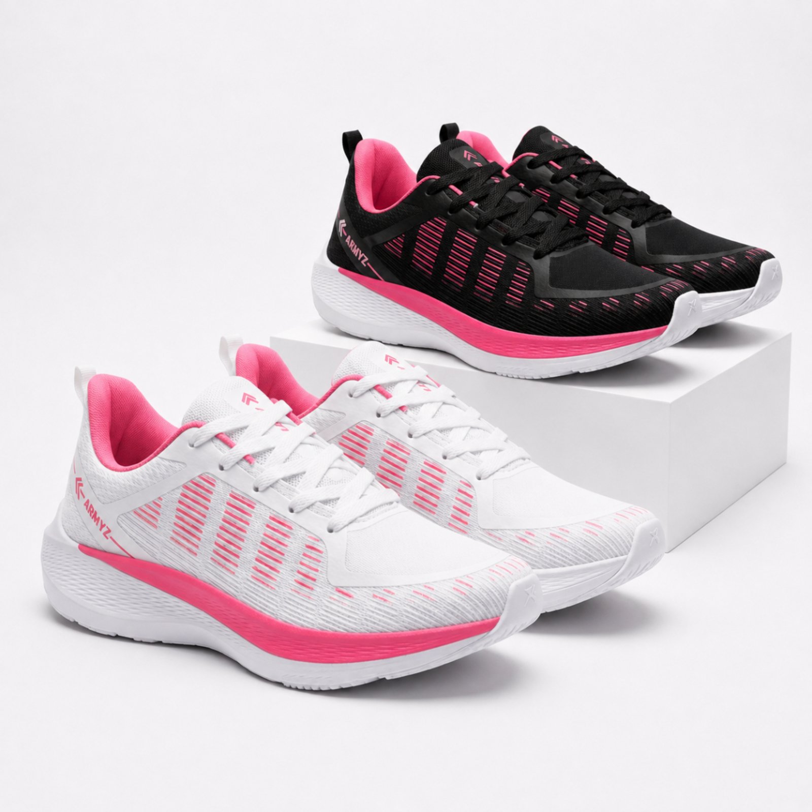 Kit 2 Pares de Tênis Feminino Esportivo Leve para Caminhada e Academia Confortável