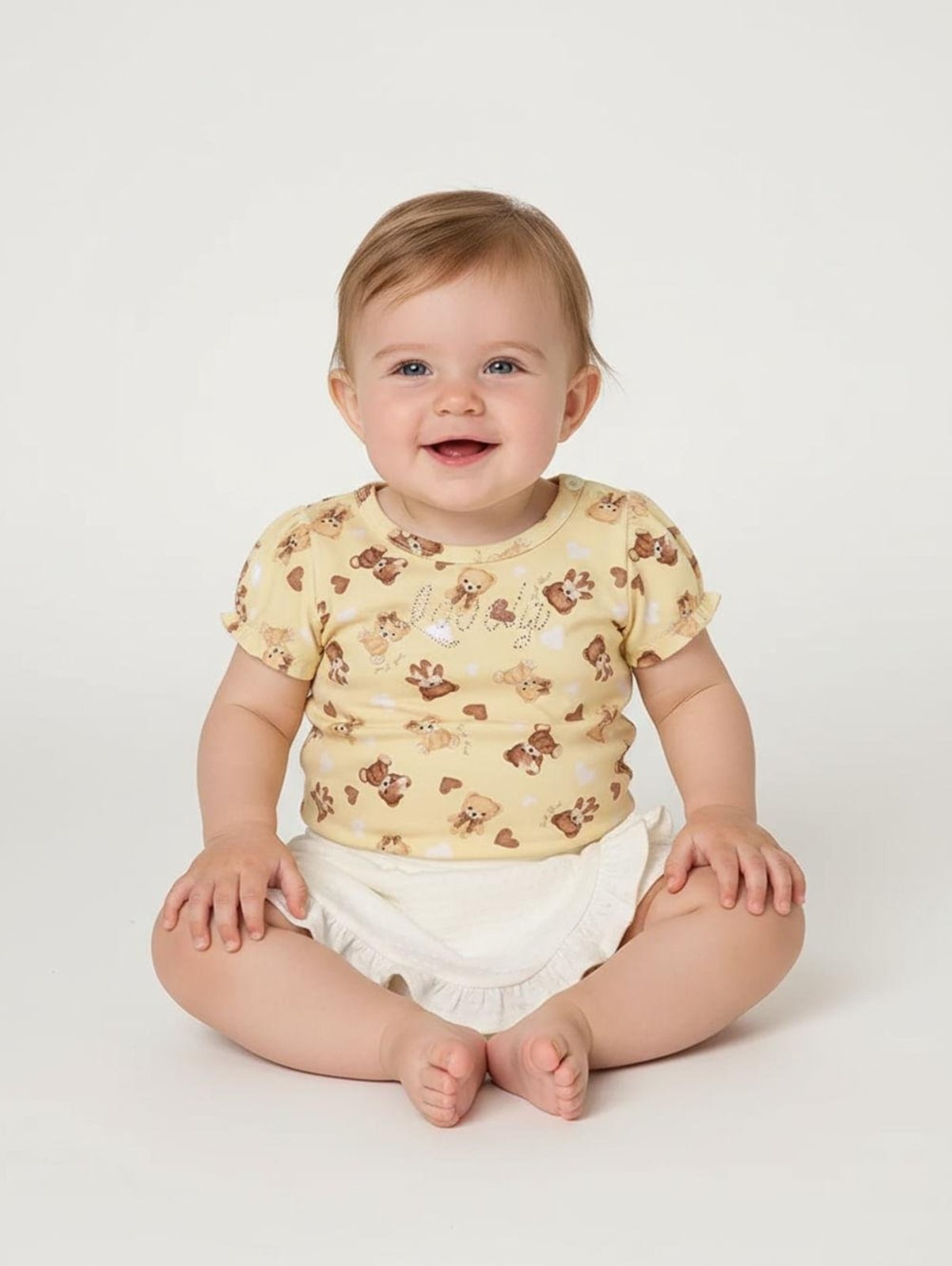 Infantil - Conjunto Curto Cotton Para - AMARELO