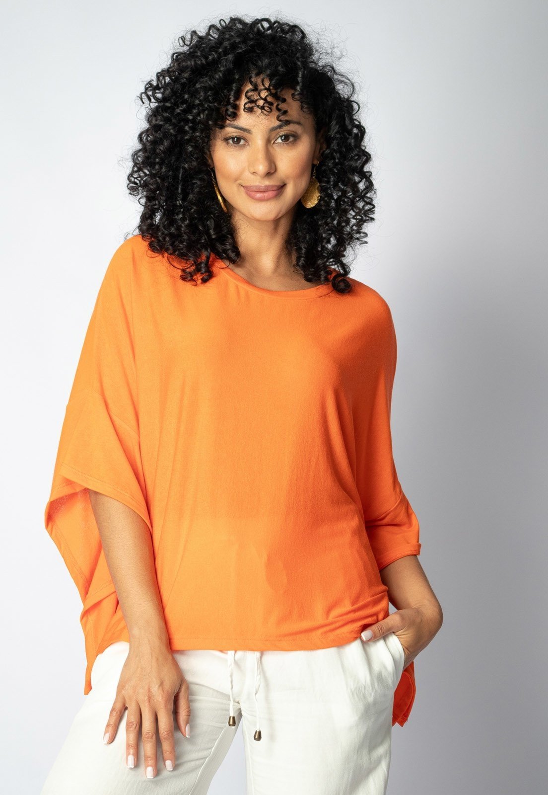 Blusa Asa Delta Amazonia Vital Malha Laranja