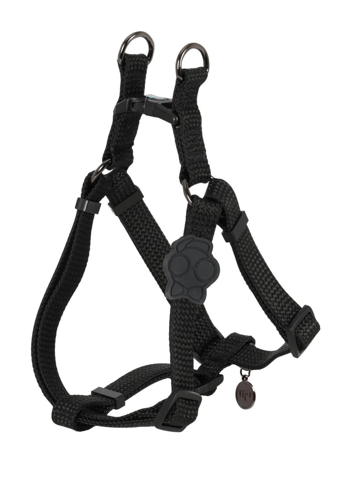 Infantil - Peitoral Pet Médio Ajustável em Poliéster Solids Up4you Preto