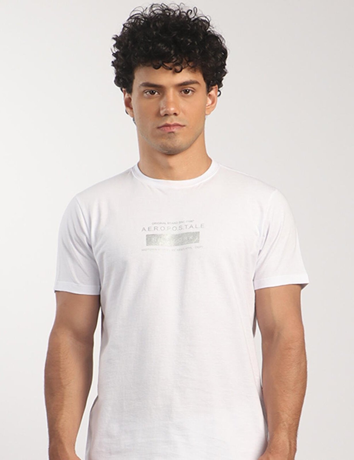 Camiseta Manga Curta Masculina Silkada Aéropostale 87110181-2 Branco