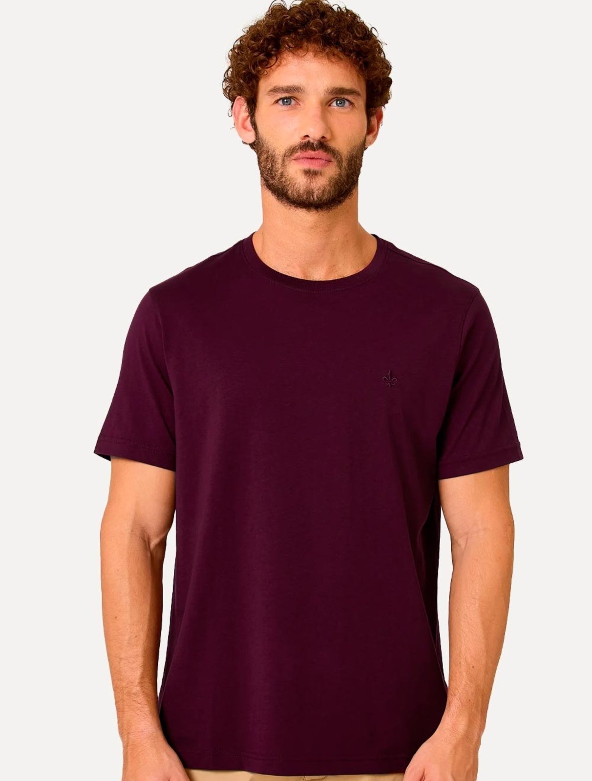 Camiseta Dudalina Masculina Melange Color Roxo Escuro