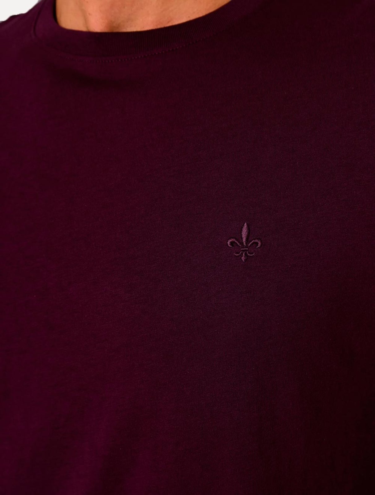 Vista 3 Camiseta Dudalina Masculina Melange Color Escuro roxo Dudalina roxo