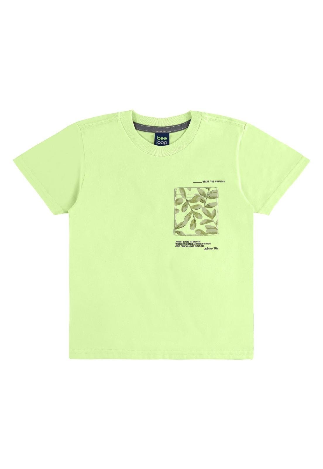 Vista 3 Infantil - Conjunto Camiseta Bolso Bermuda Bee Loop bege Bee Loop bege