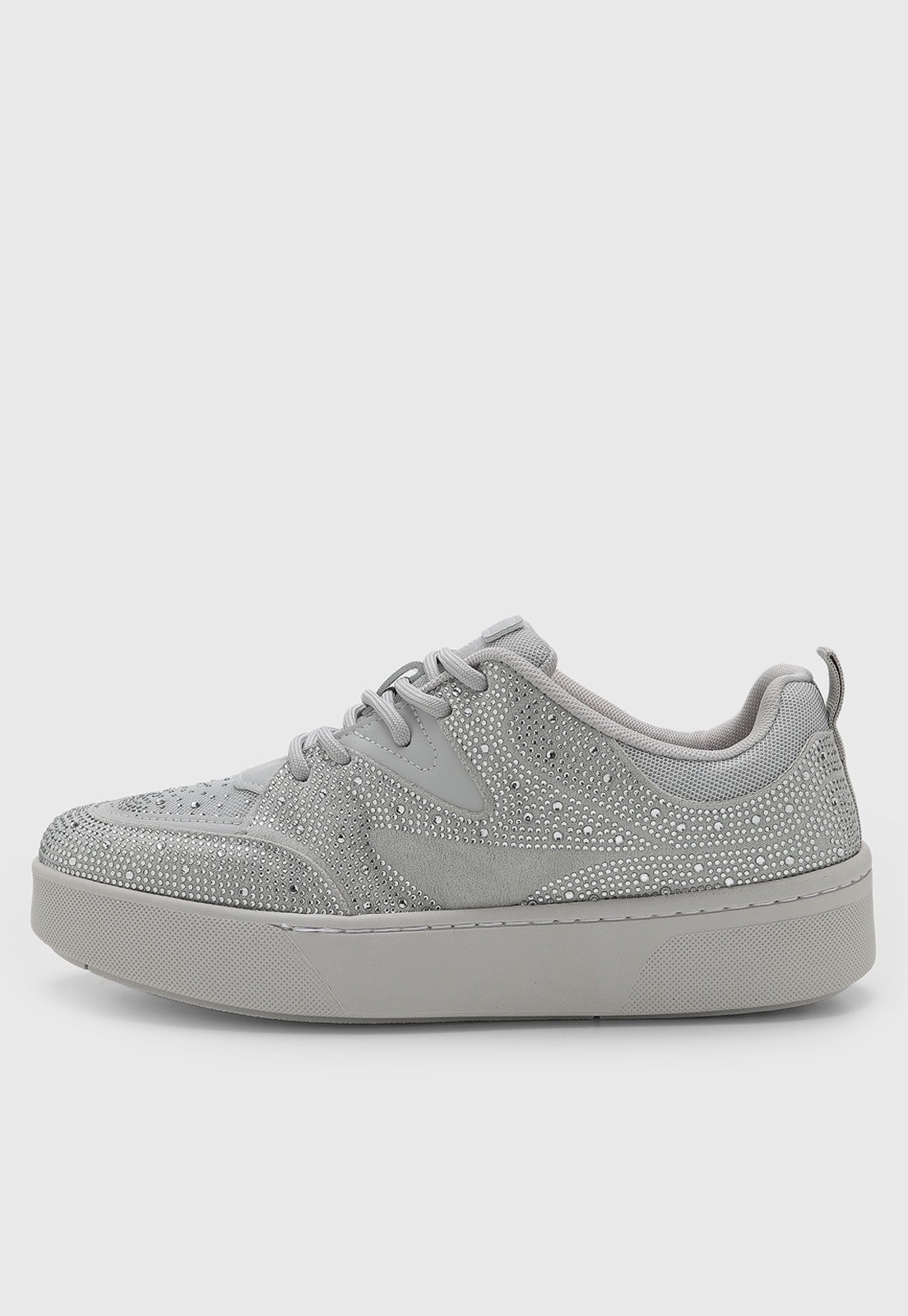 Tênis Feminino Ramarim Strass Cinza