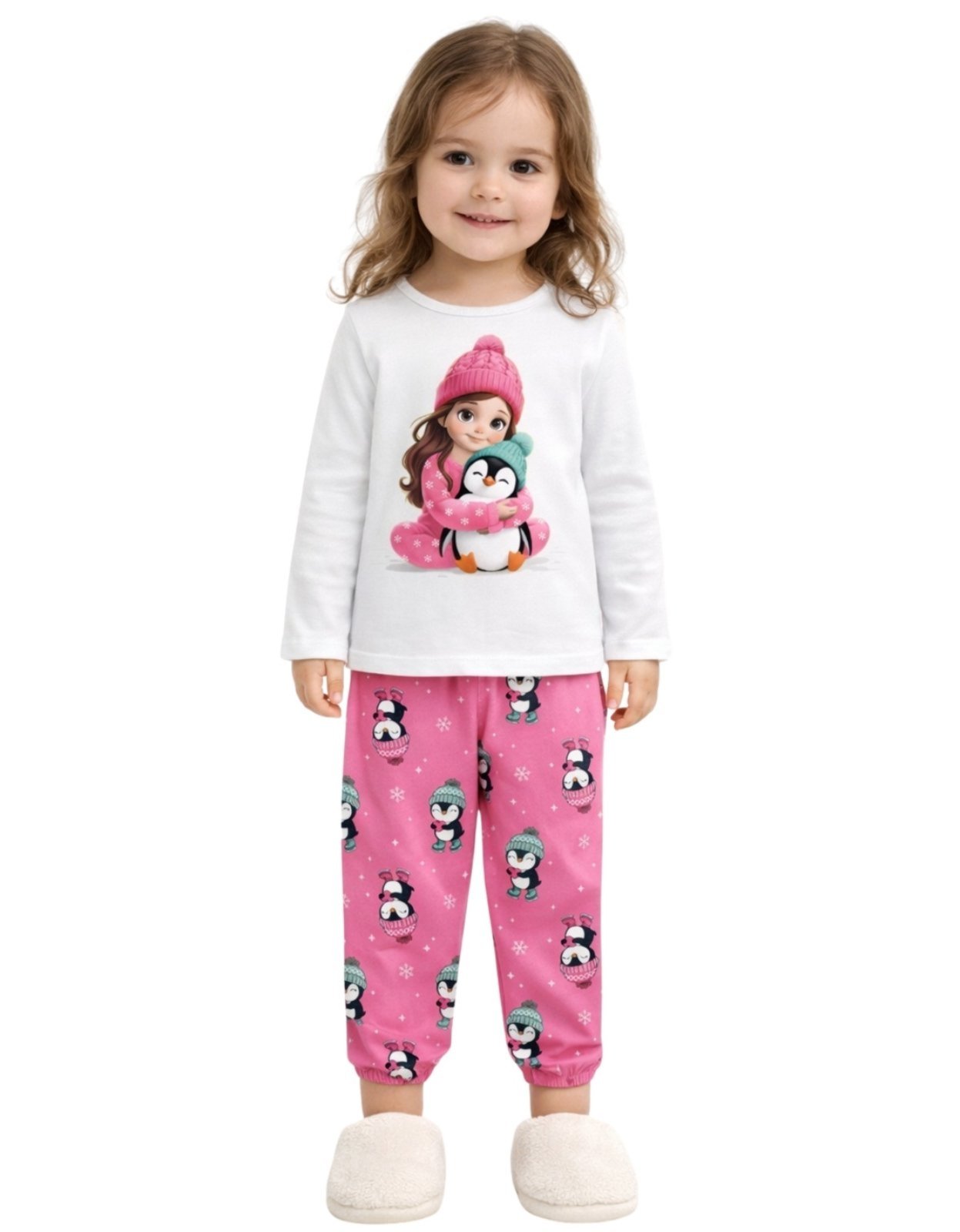 Vista 2 Pijama e Juvenil 2pçs Manga Longa e Calça Kyly Menina branco Kyly branco