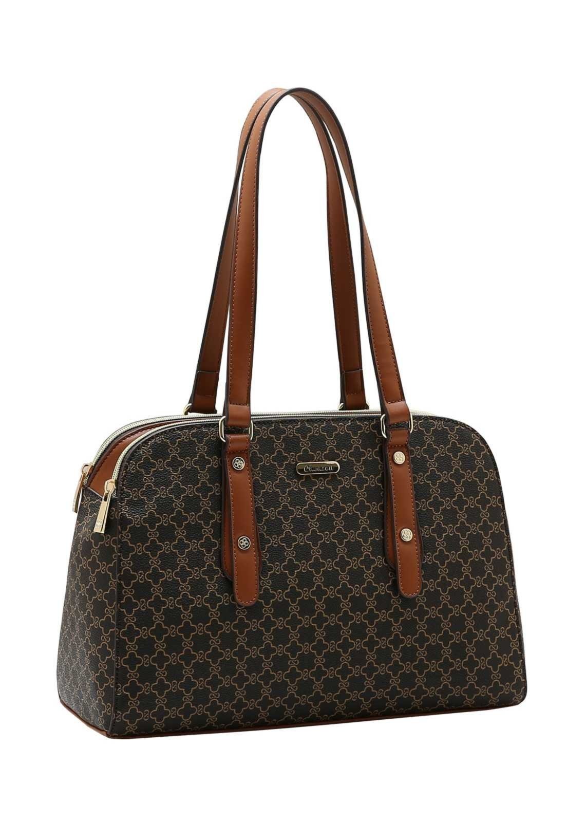 Bolsa Feminina Chenson Ombro New Elemento Gráfico 3485884 Café