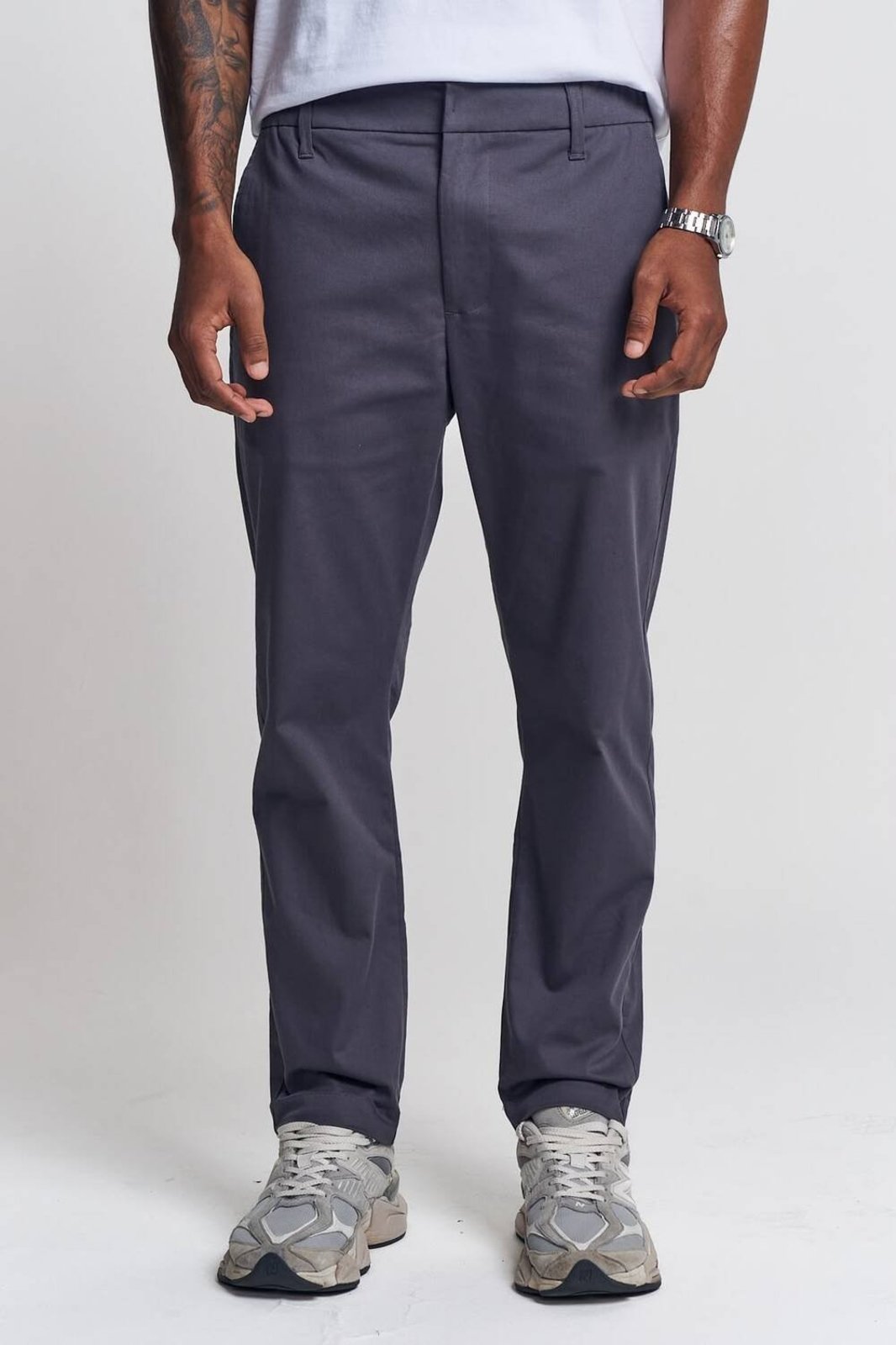Calça Masculina com Detalhe Metálico - Harry Triton Cinza Fuligem