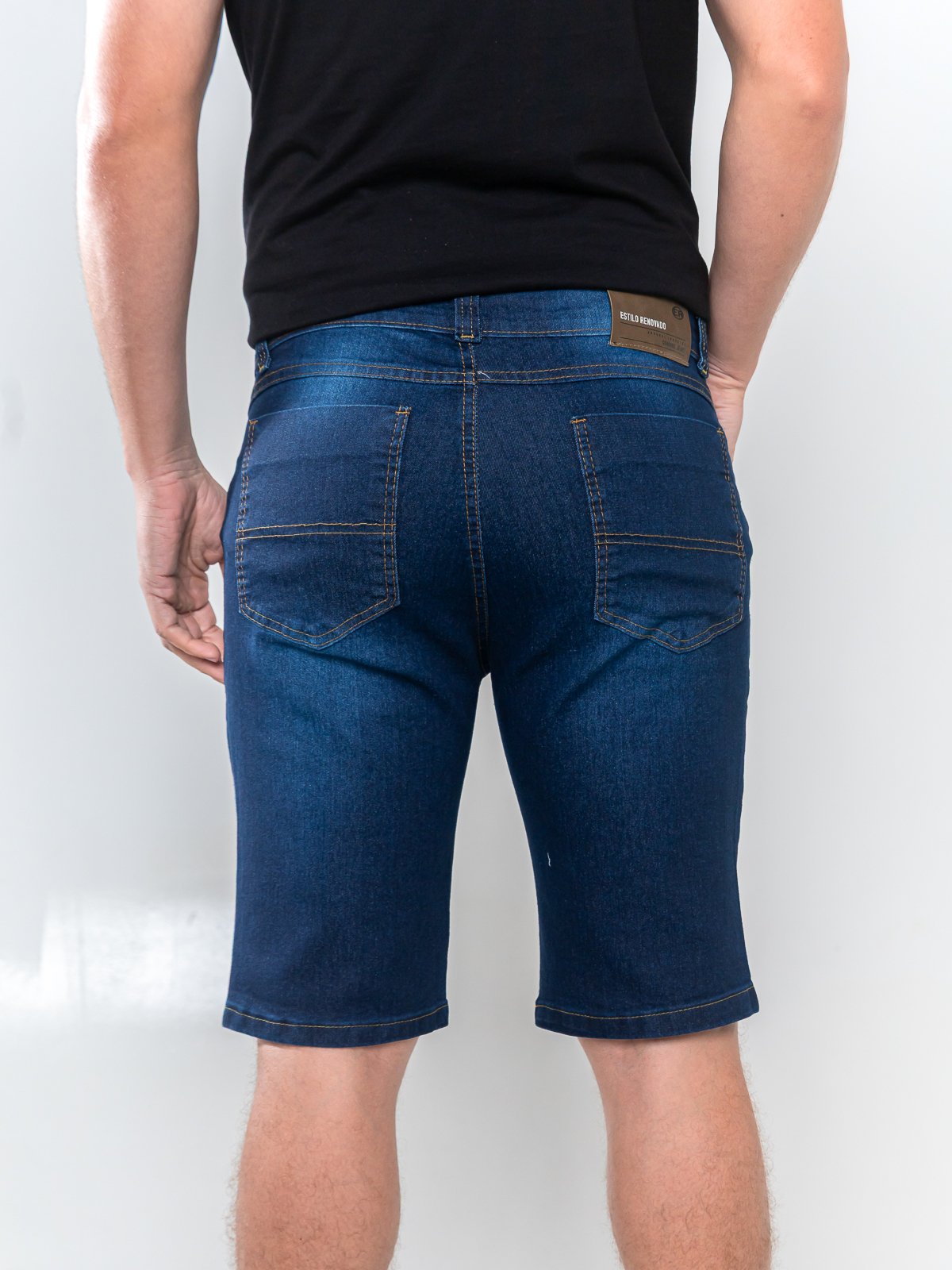 Vista 3 Bermuda Masculina Alpha Street Wear Confortável Básica jeans Alpha Street Wear jeans