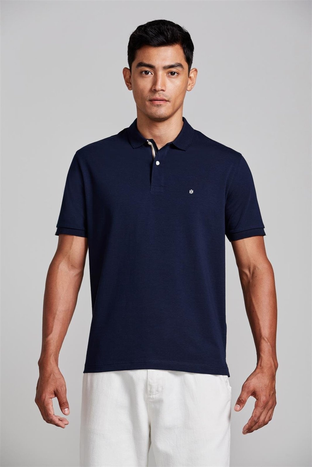HIGHSTIL Camisa Polo Malha Comfort - Azul Marinho