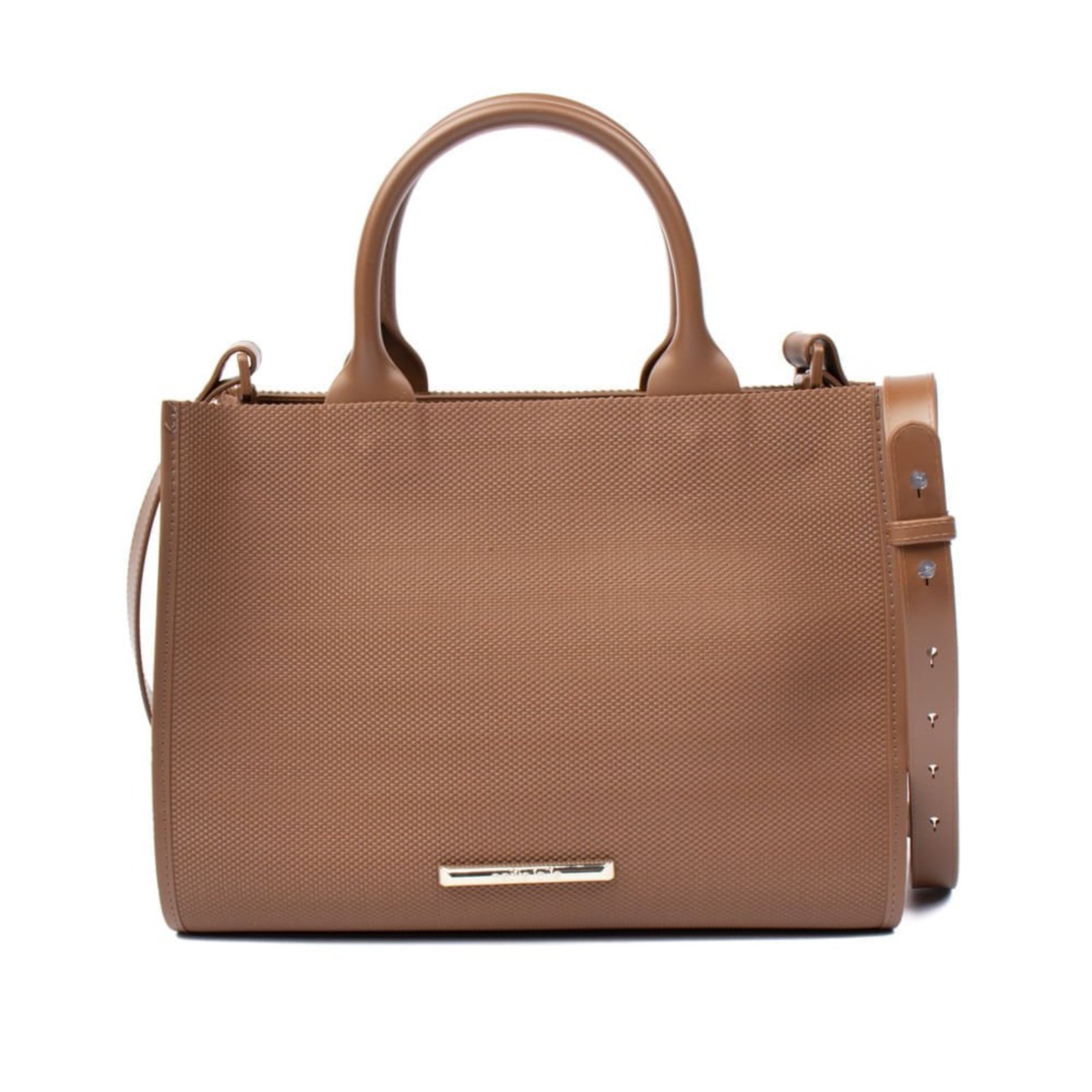 Bolsa Feminina Petite Jolie Tote Média Tramado Marrom Escuro