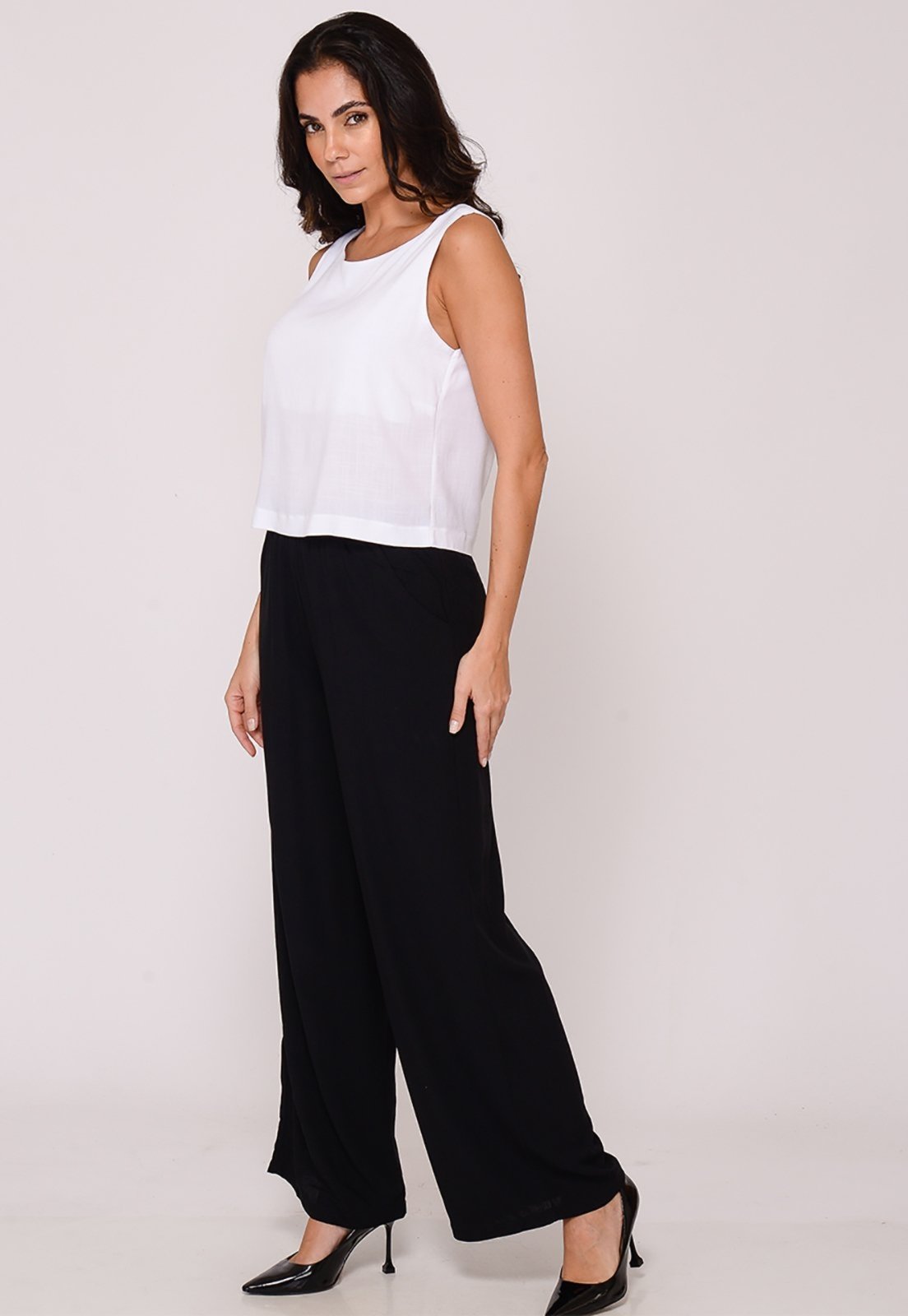Vista 3 Regata Viscose B’Bonnie Lia Branca B'Bonnie branco B'Bonnie branco