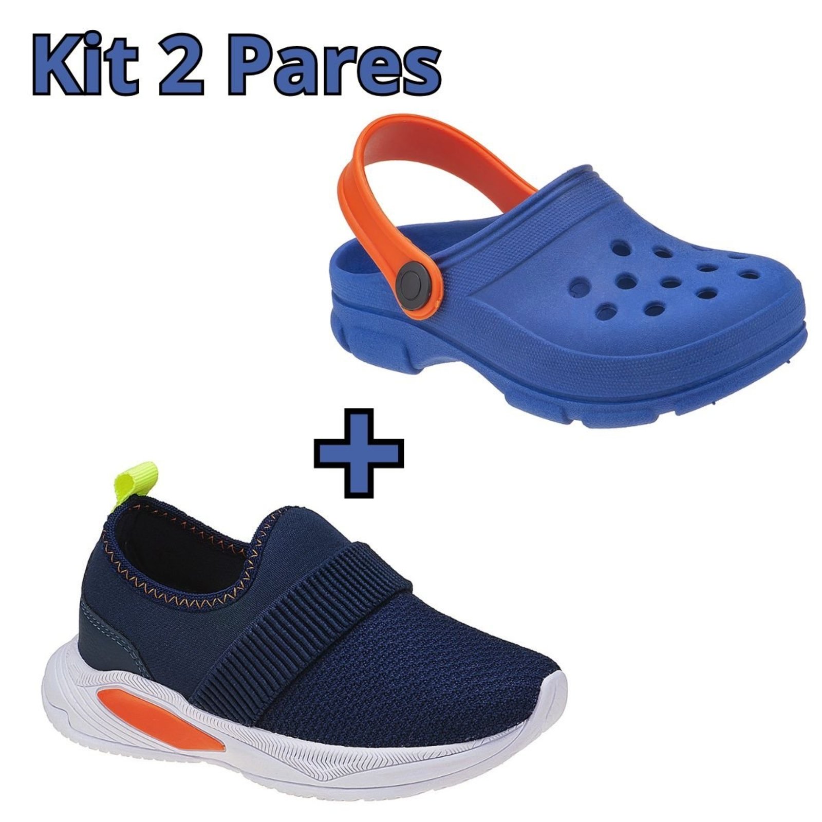 Infantil - Kit Calce Fácil Marinho + Papete Azul Royal tep