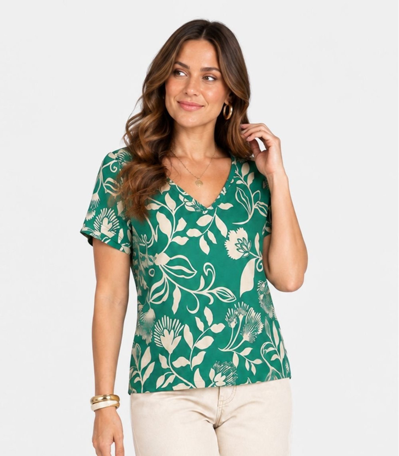 Blusa Verão Feminina Infinita Cor Verde