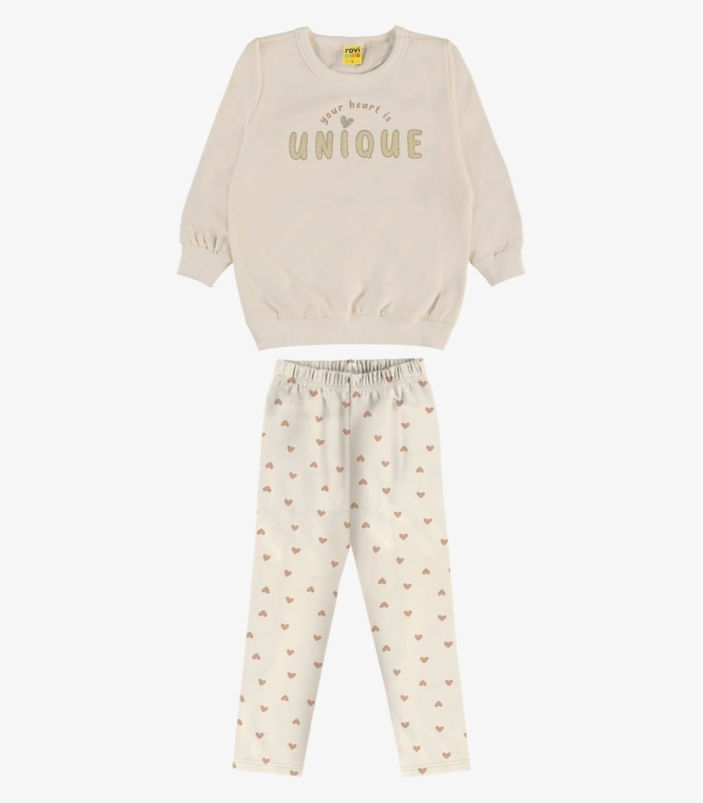 Infantil - Conjunto Blusão com Legging Molecotton Rovi Bege