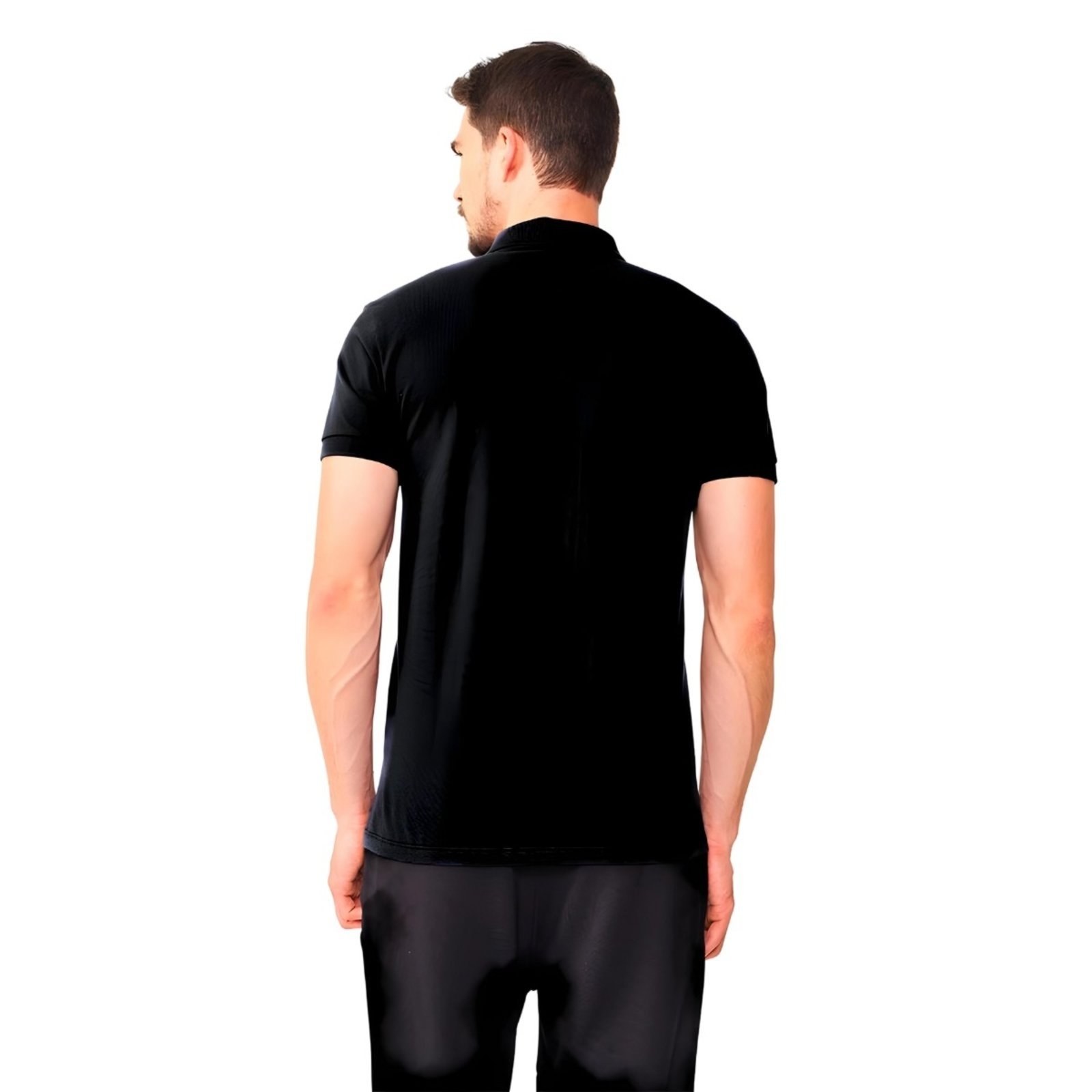 Vista 3 Camisa Polo Masculina Colcci Cores Básicas preto Colcci preto