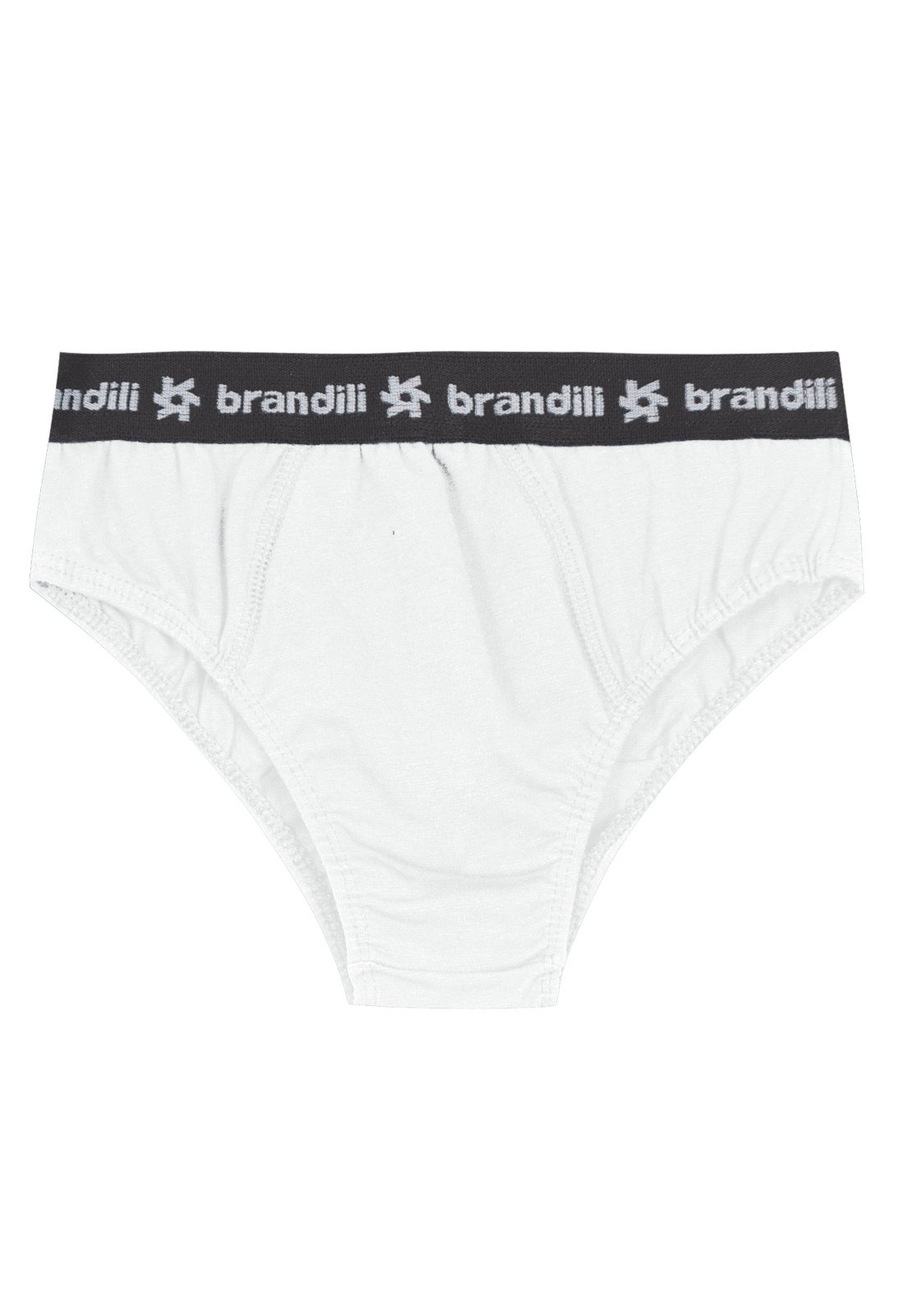 Vista 2 Cueca slip menino em cotton Brandili cinza Brandili cinza