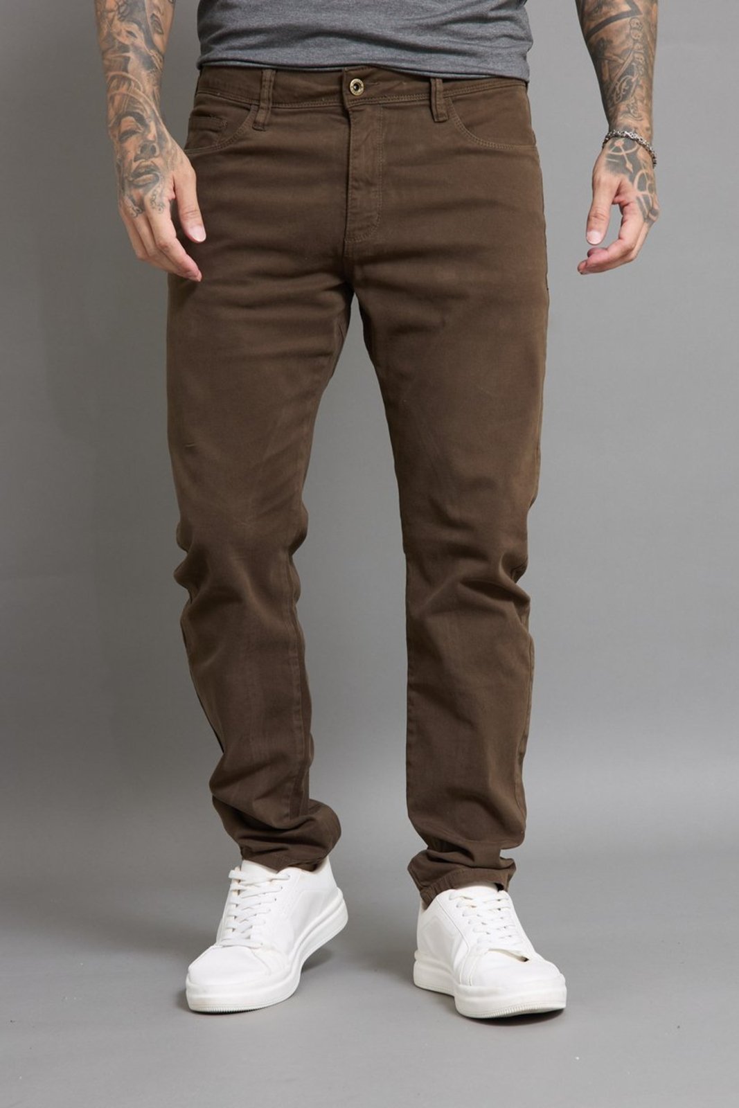 Calça Sarja Color Masculina Slim Arqueada Dialogo Verde