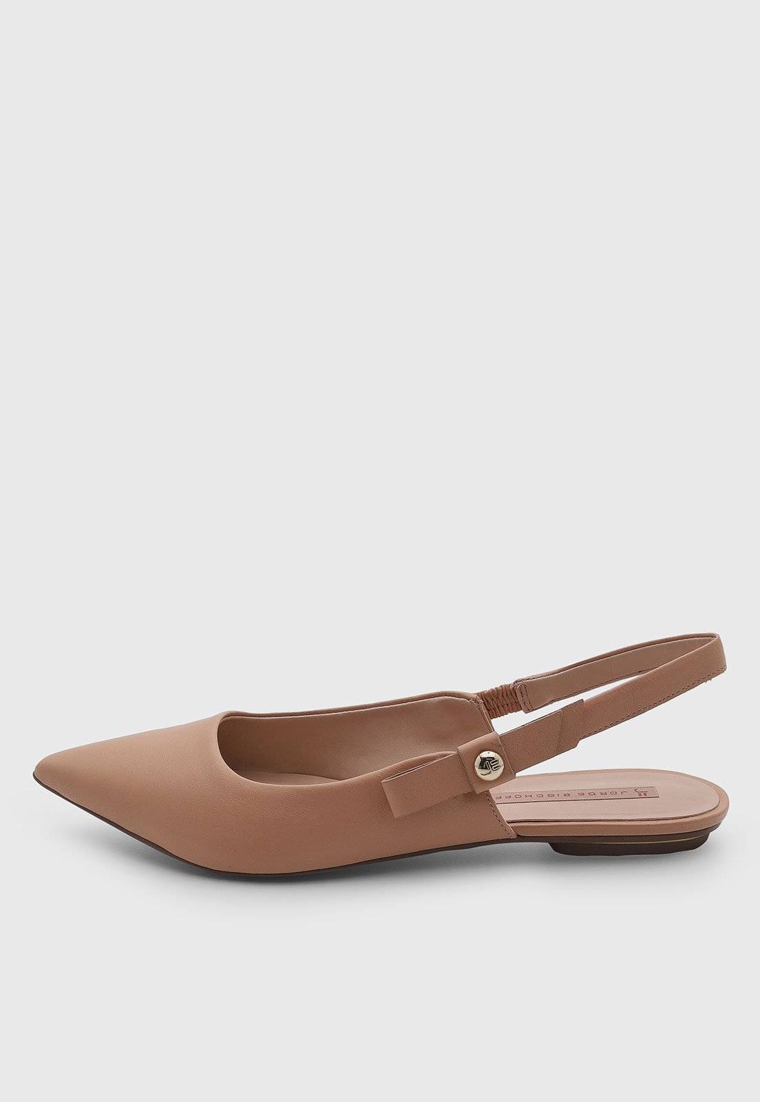 Sapatilha Jorge Bischoff Couro Slingback Bege
