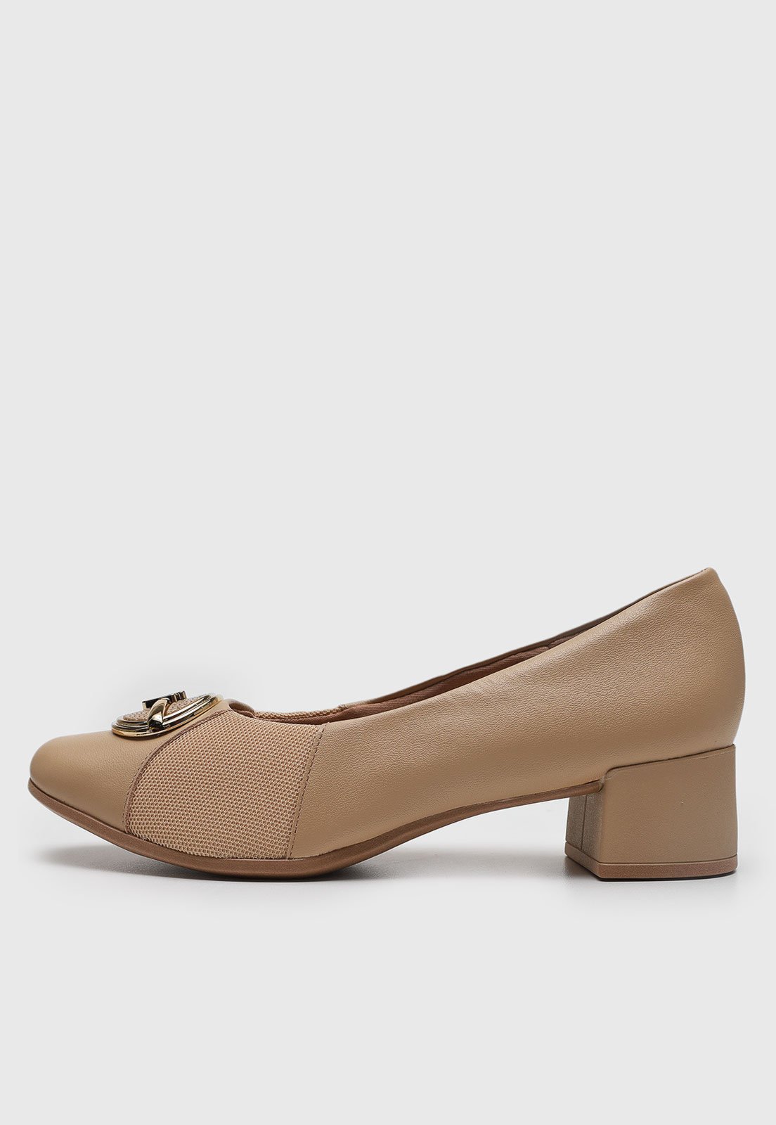 Scarpin Usaflex Baixo Bege