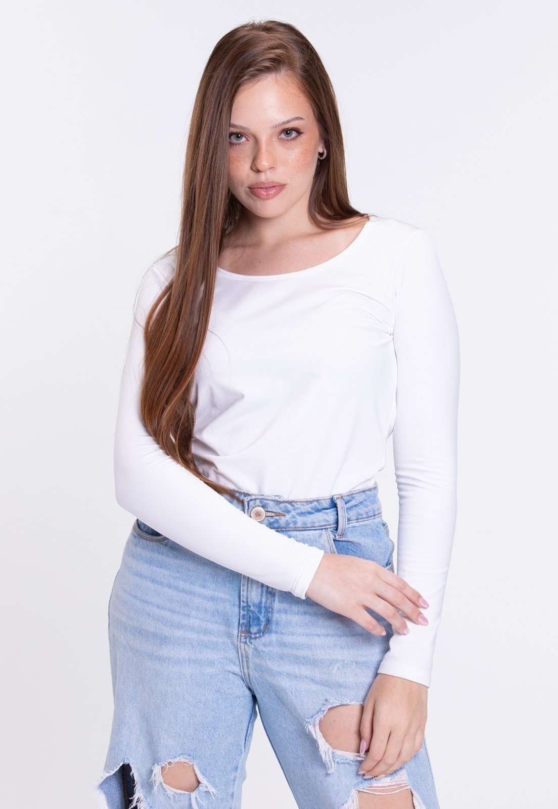 Vista 2 Infantil - Camiseta Adulto Térmico Feminino UV50+ Off-White VIDA COSTEIRA off-white white VIDA COSTEIRA off-white white