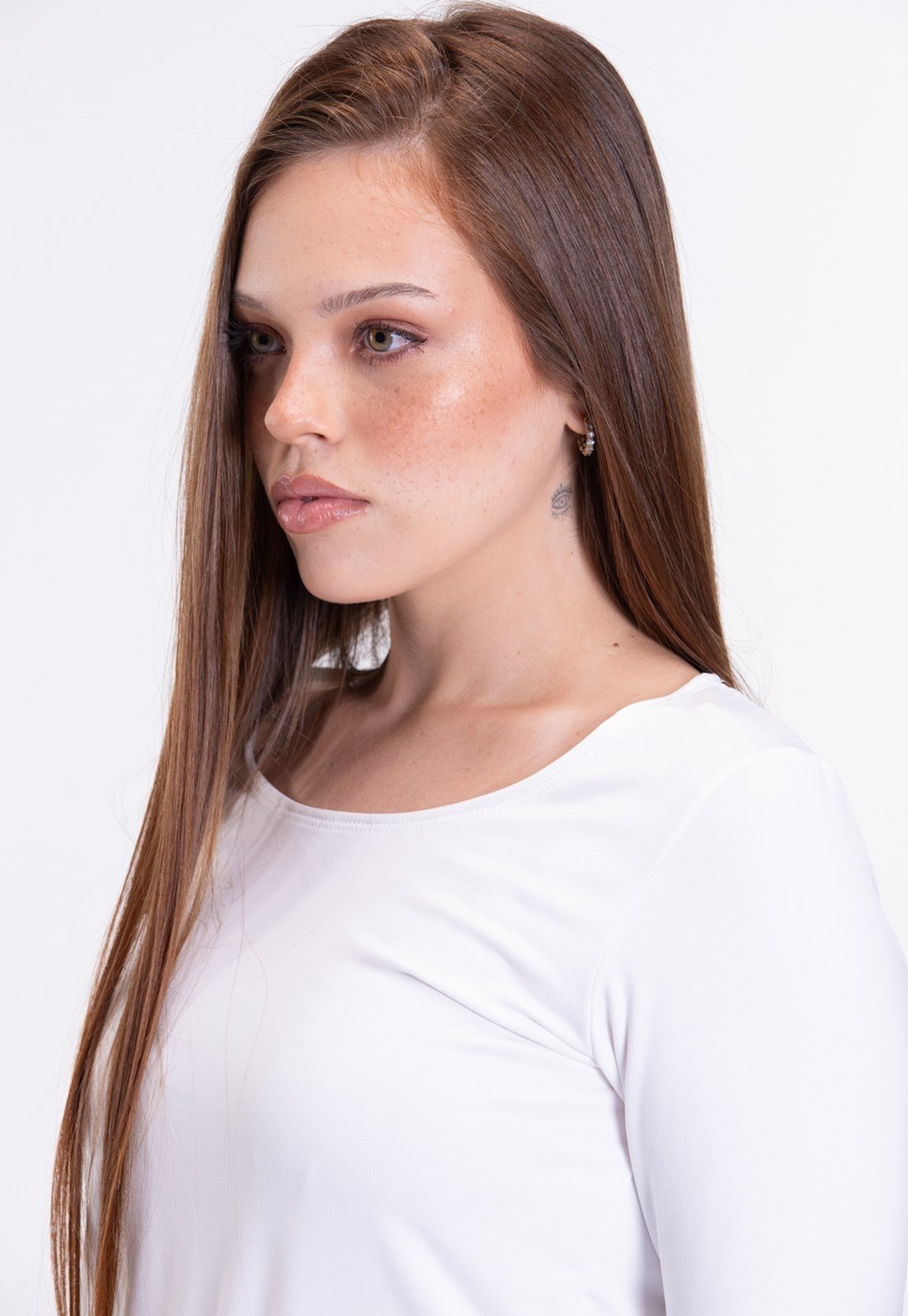 Vista 3 Infantil - Camiseta Adulto Térmico Feminino UV50+ Off-White VIDA COSTEIRA off-white white VIDA COSTEIRA off-white white