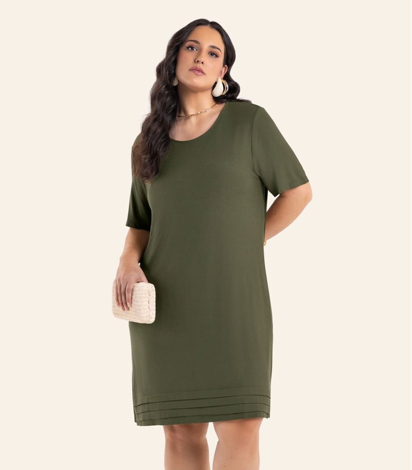 Vestido Feminino Curto Viscose Secret Glam Verde