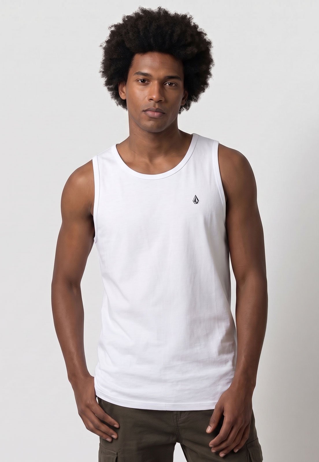 Regata Masculina Volcom Stone Blanks Branca