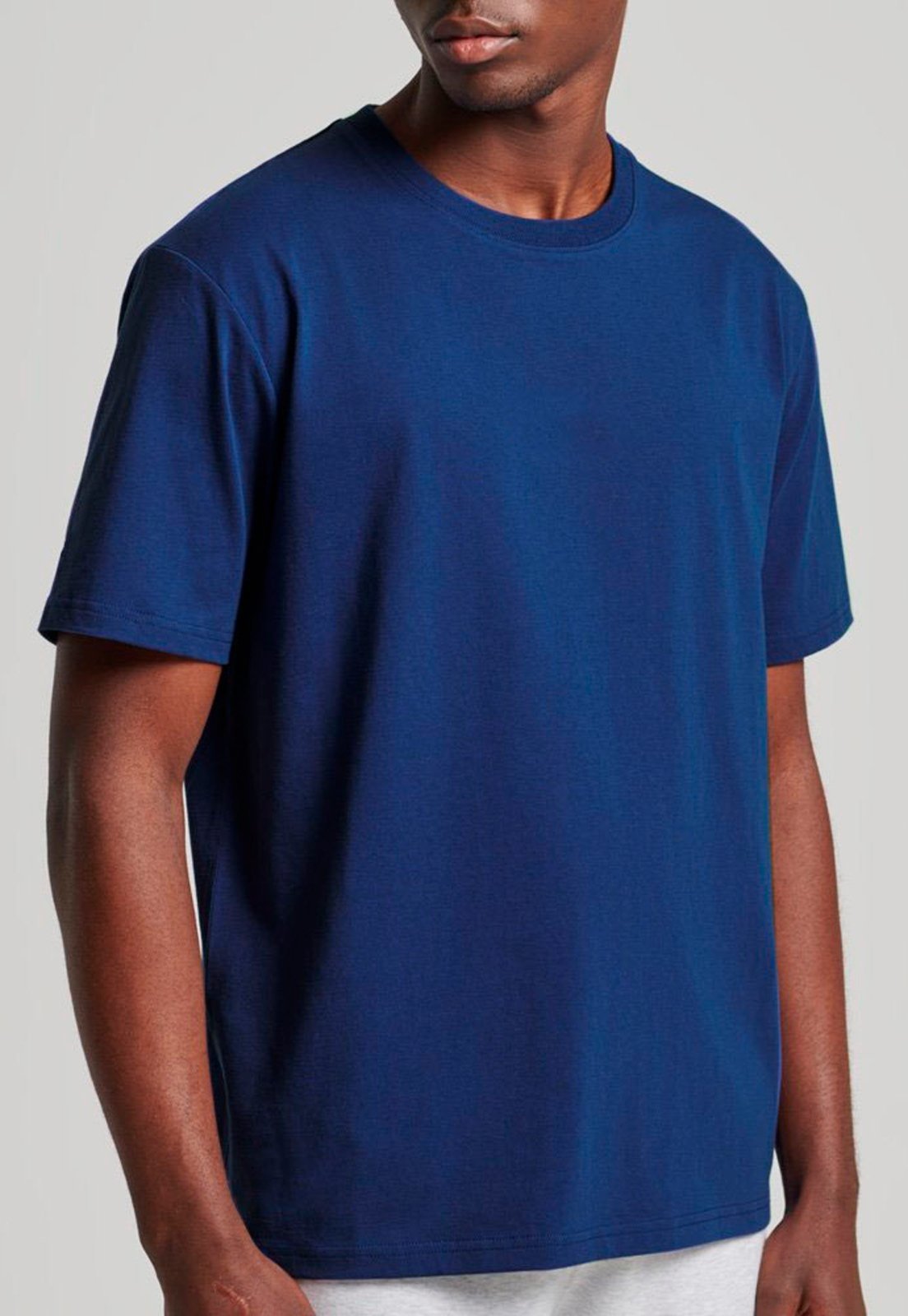 Camiseta Básica de Algodão Masculina Marinho