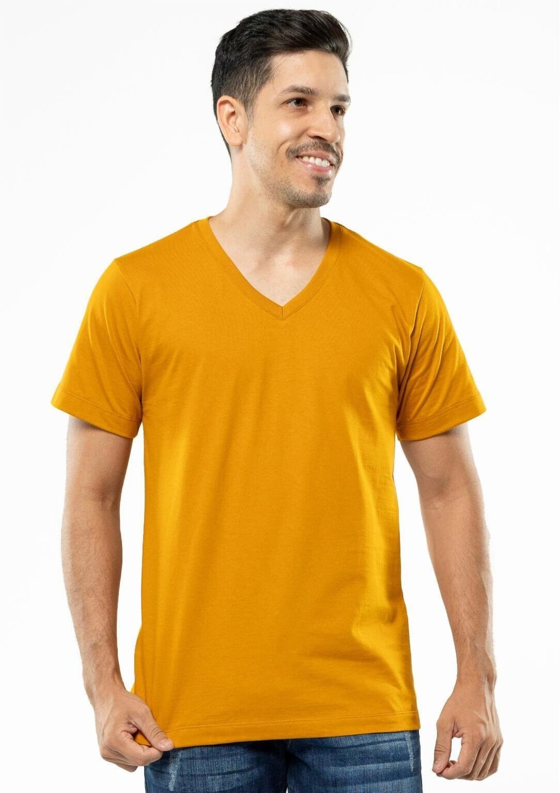 Camiseta Masculina Básica | Pau a Pique Amarelo