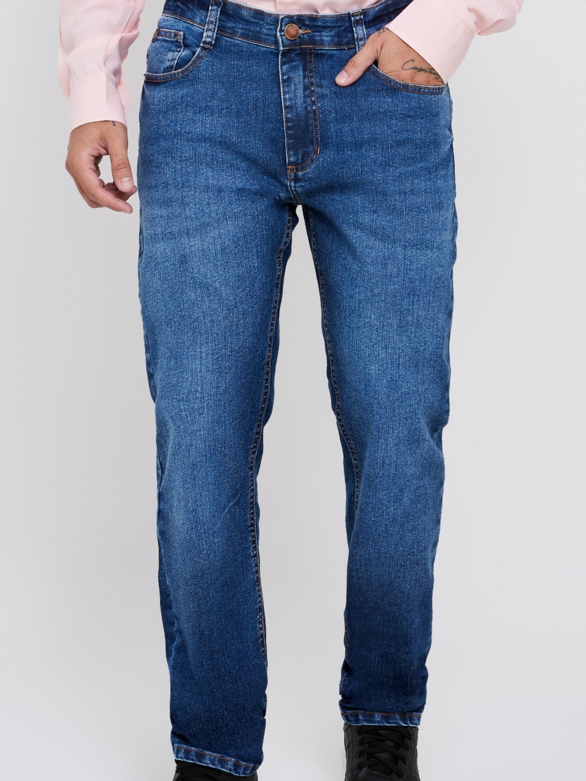 Calça Masculina Slim Tradicional Versatil Antonio indigo media
