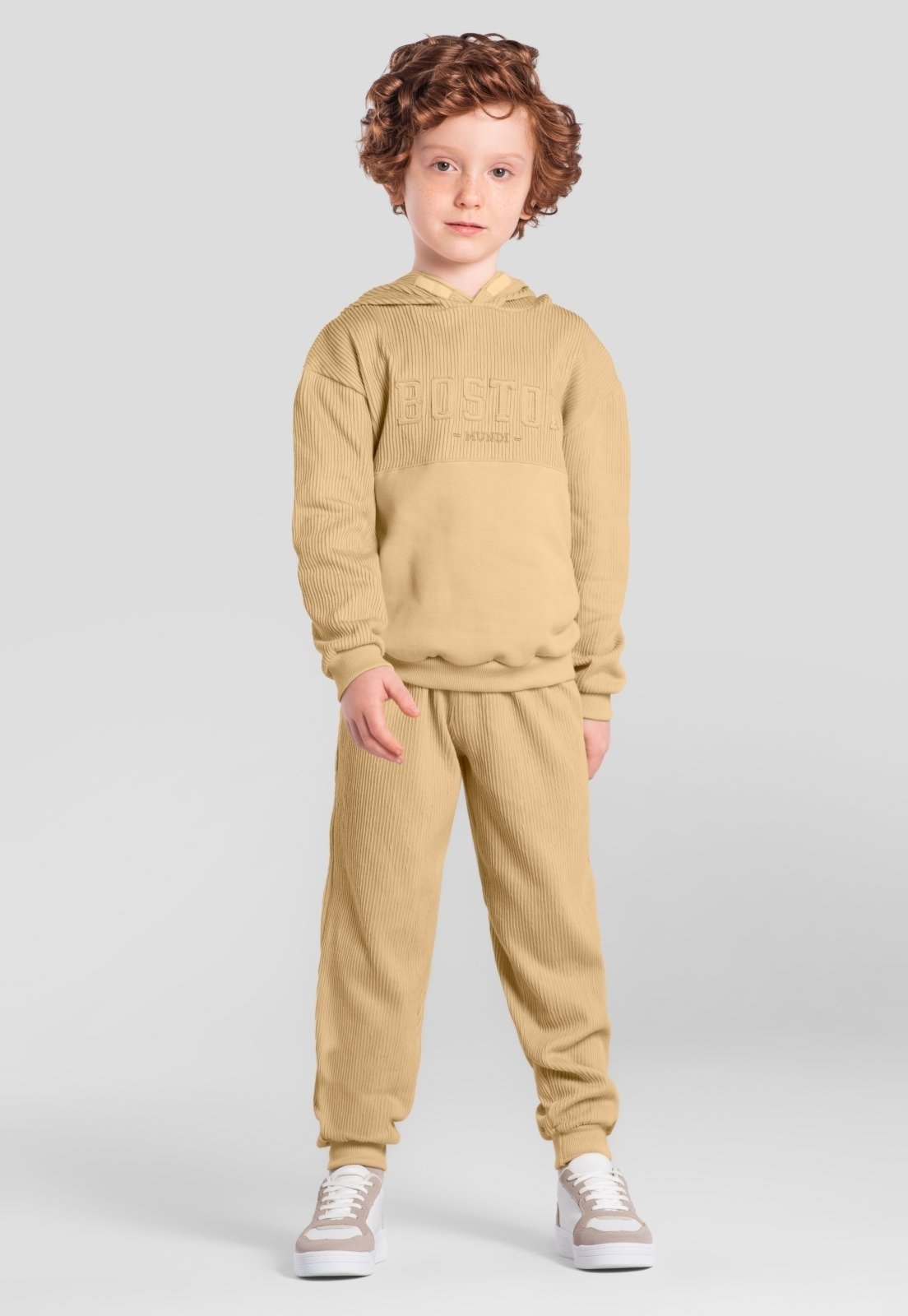 Infantil - Conjunto menino em moletinho canelado Mundi