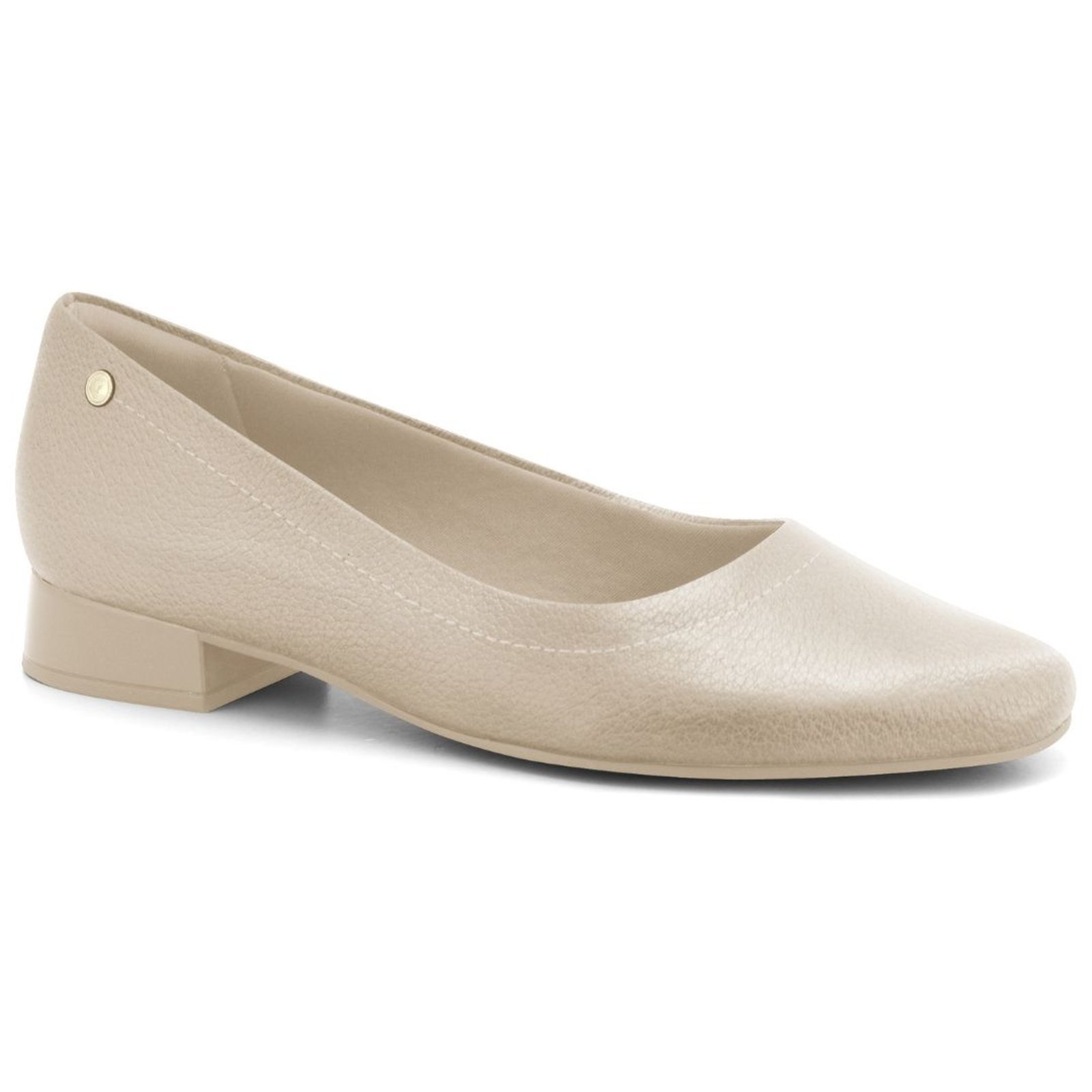 Sapato Feminino Couro Almond Comfortflex 2482301-6