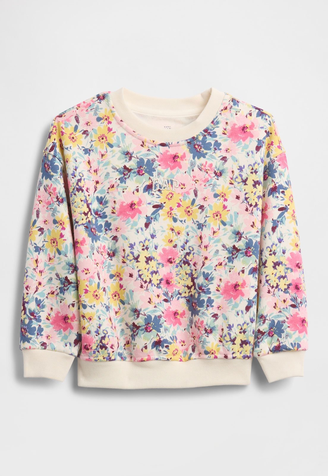 Blusa de Moletom GAP Floral Off-white