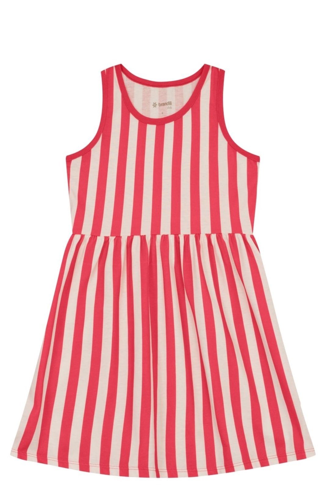 Infantil - Vestido menina listrado Brandili -Vermelho