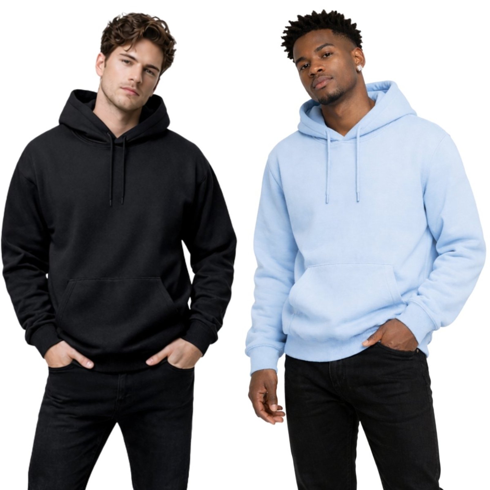 Kit 2 Blusa de Moletom Canguru com Capuz Confortável para Estilo Casual