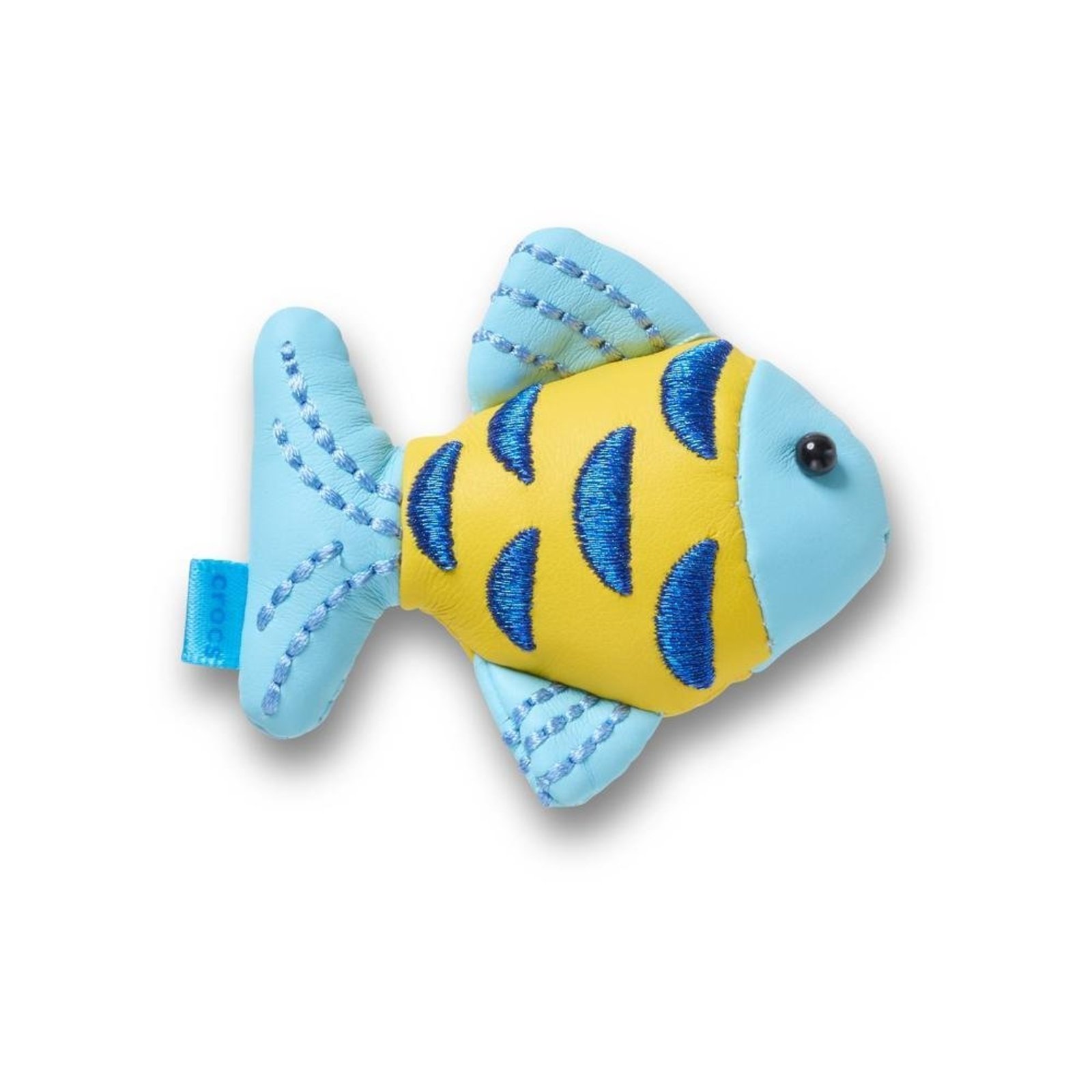 Infantil - Jibbitz™ Peixe Azul E Dourado Brilhante Único Branco