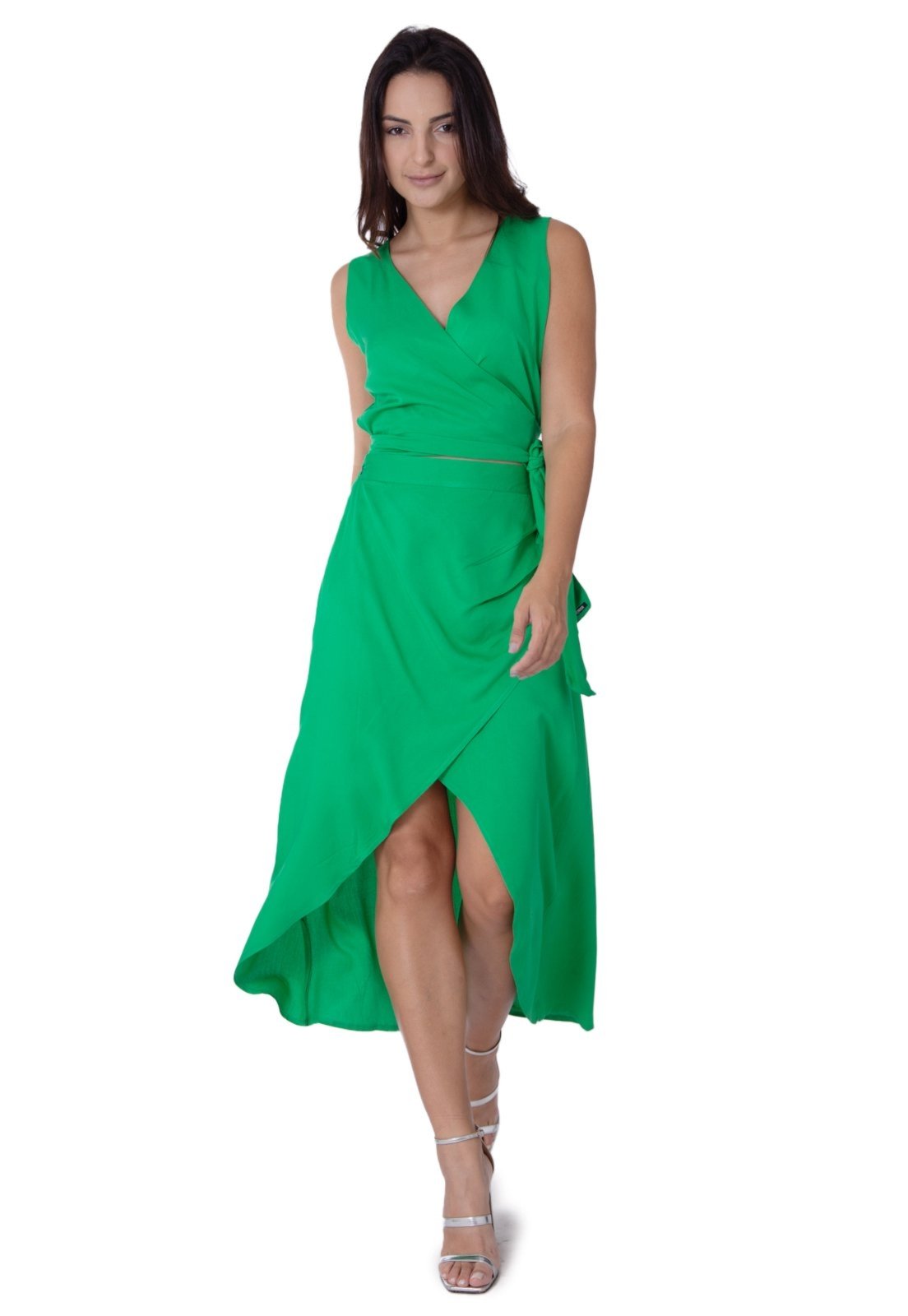 Vestido Operarock Transpassado Verde