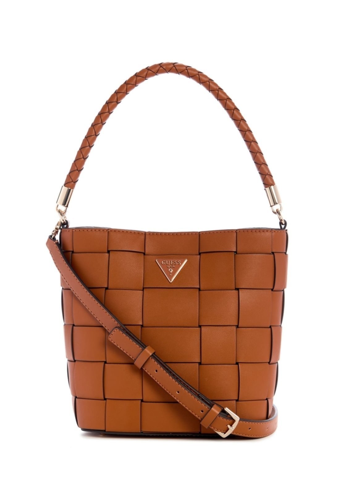 Bolsa Guess Maylee Bucket Caramelo